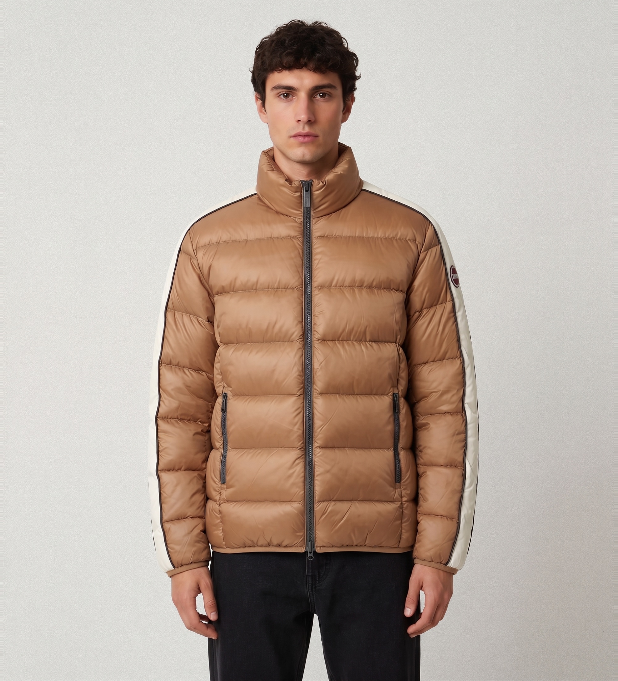 Colmar für Herren. 12000024-3JQ Braune Heritage Daunenjacke (50), Beige, Lässig, Polyamid