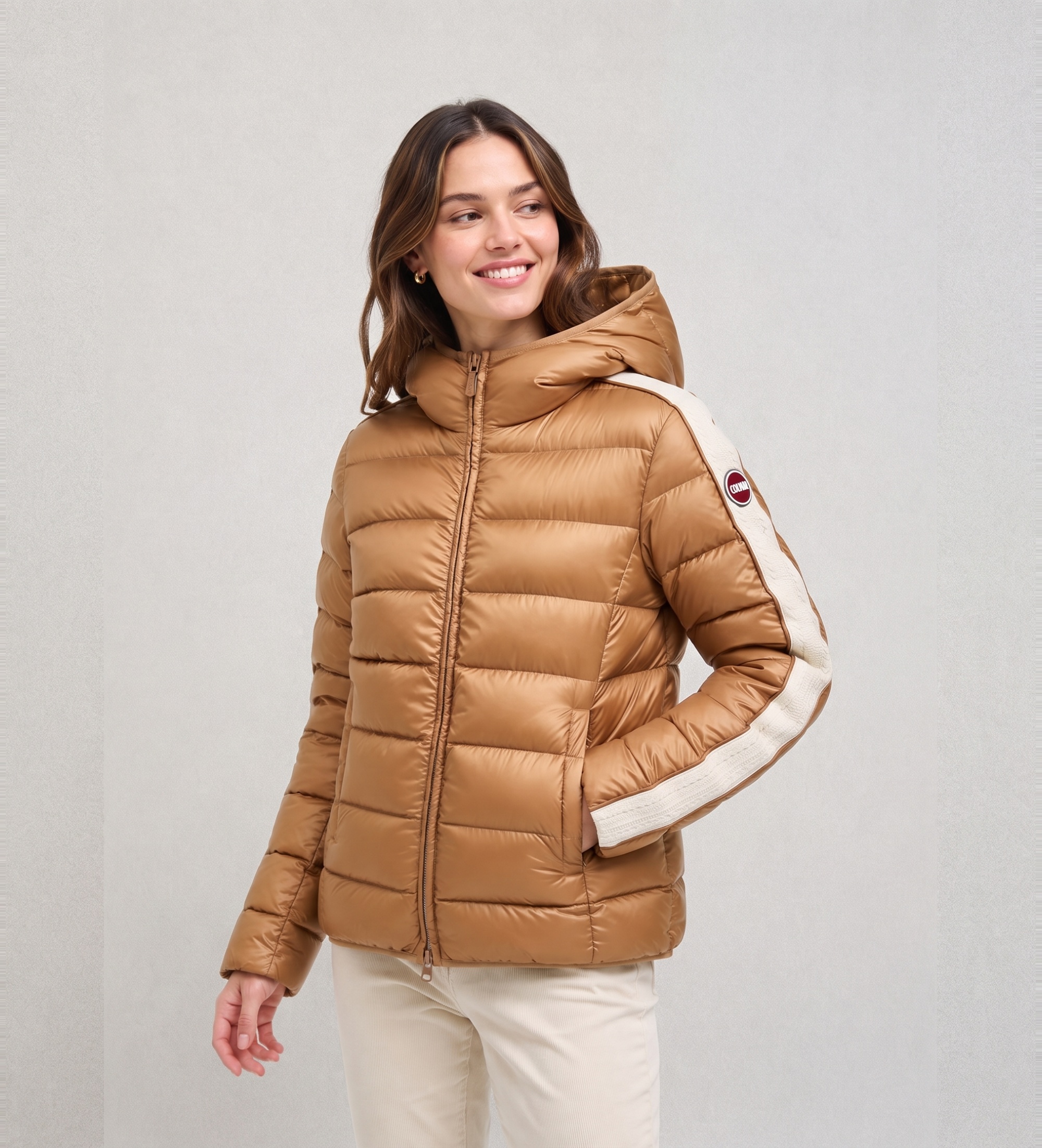 Colmar für Damen. 22000022-3JQ Braune Heritage Daunenjacke (44), Lässig, Polyamid