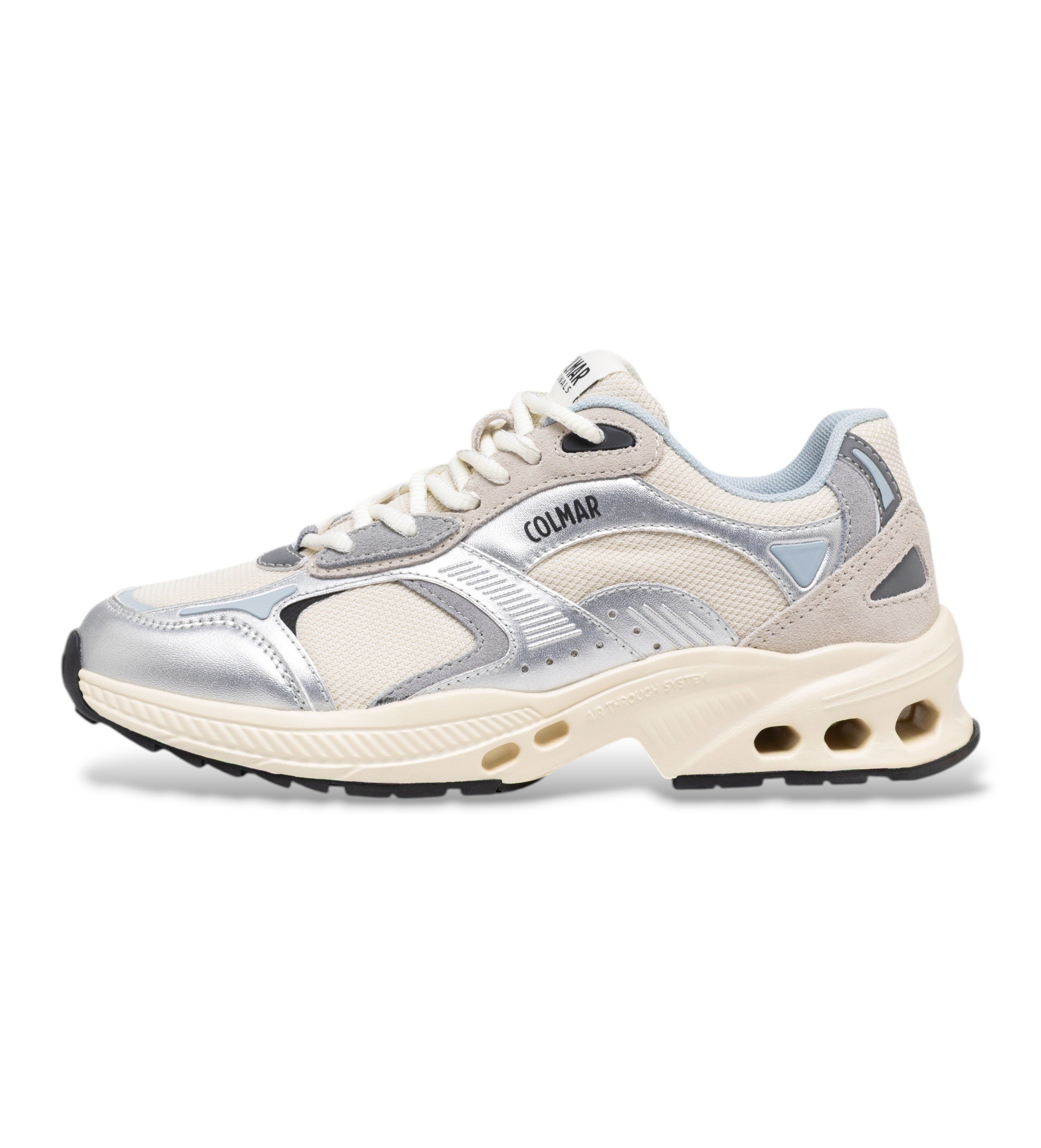 Colmarvoor vrouwen. DARREN-D Zilveren Darren Divine sneakers (38), Plat, Veters, Casual