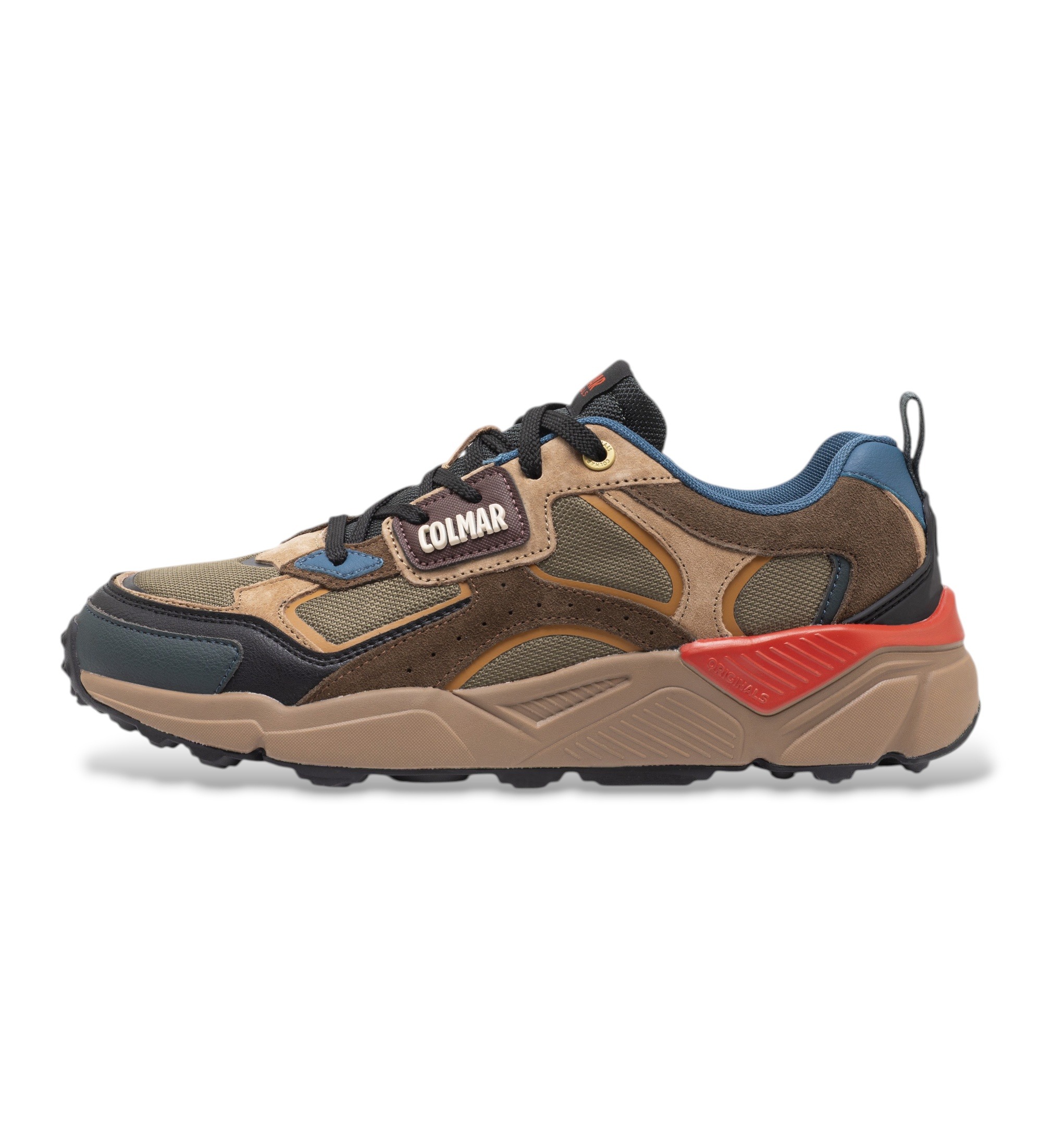 Colmarvoor mannen. GARNER-W Garner Wood bruine sneakers (41), Plat, Veters, Casual