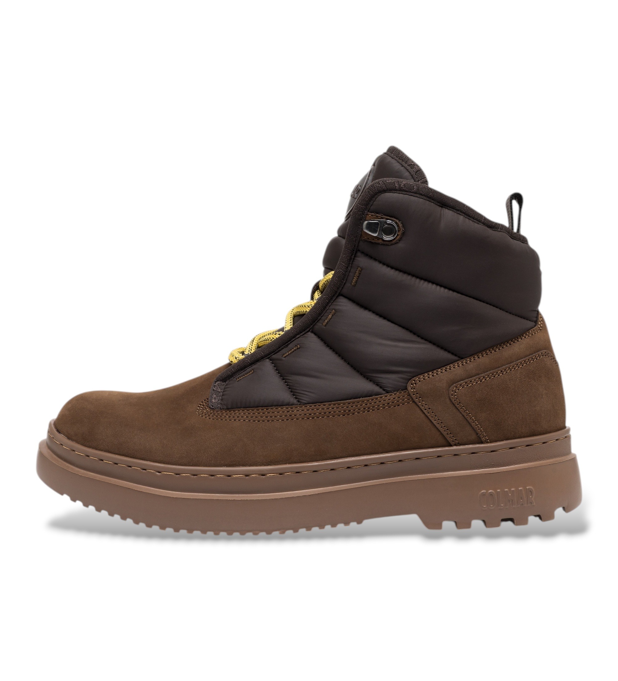 Colmarvoor mannen. SNOWER-T Bruine Snower Tones leren laarzen (43), Leer, Plat, Veters, Casual