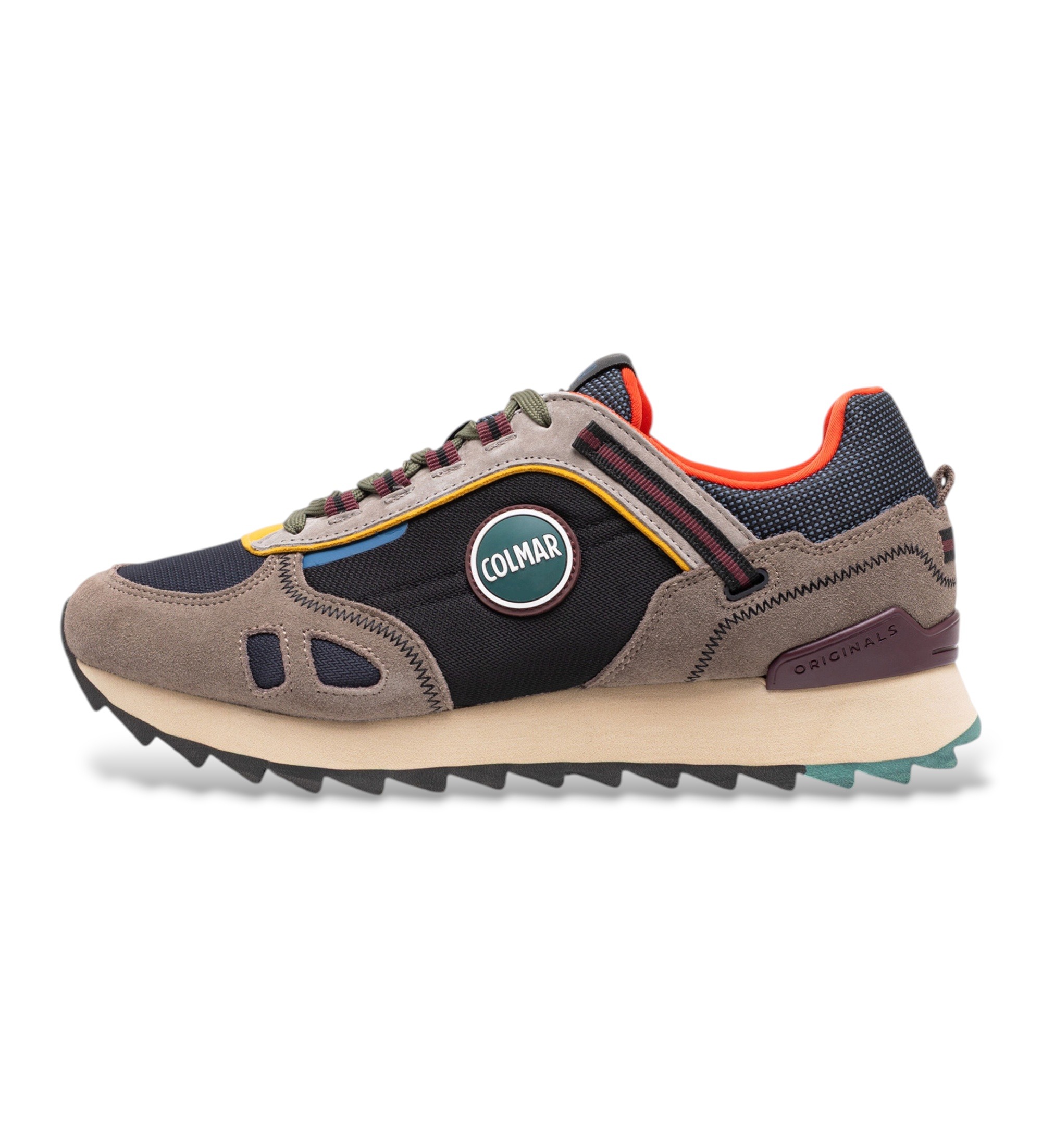 Colmarvoor mannen. TRAVSP-D Travis Sport Division suède sneakers zwart, bruin (42), Leer, Plat, Veters, Casual
