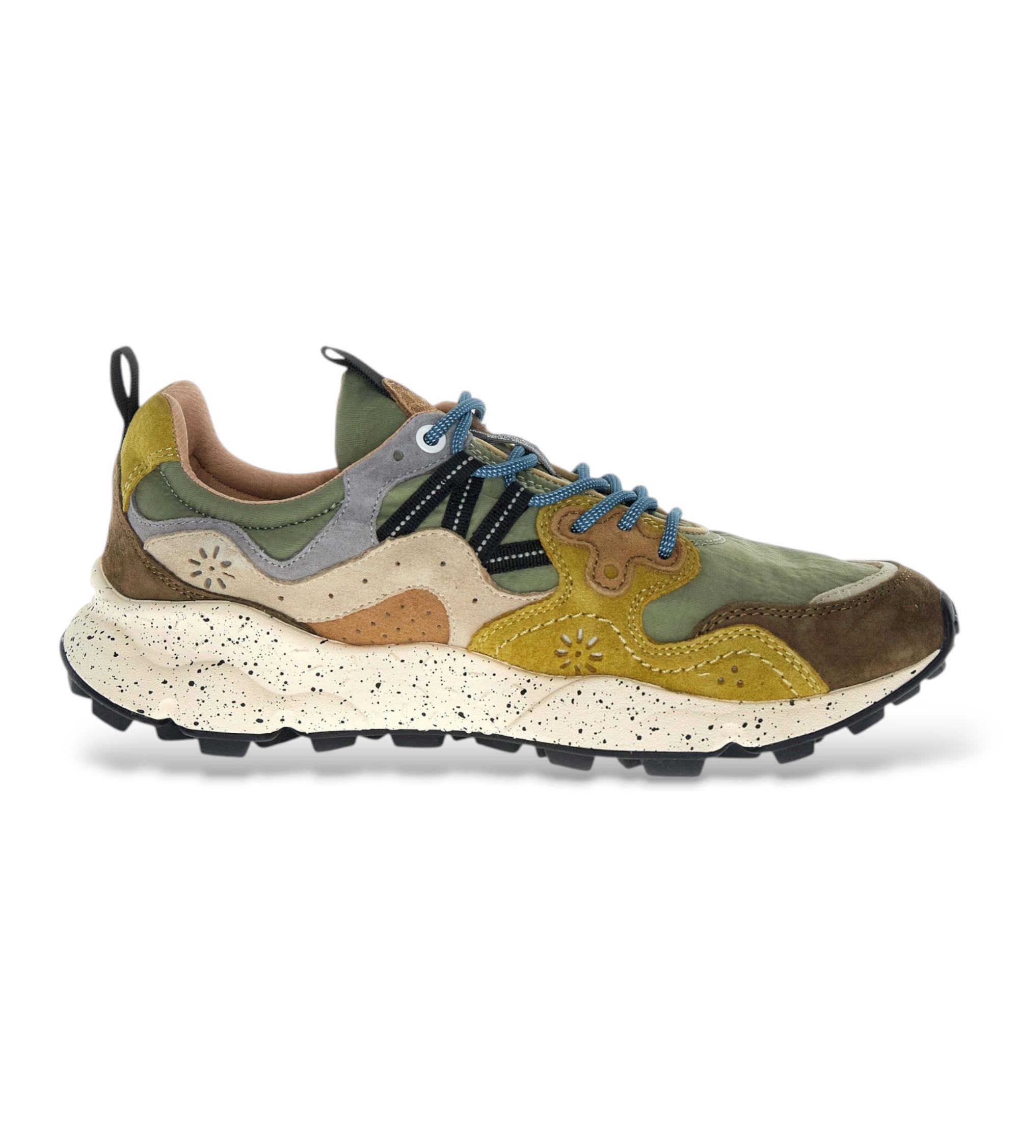 Flower Mountain für Herren. 2017816 Turnschuhe Yamano 3 mehrfarbig (43), Braun, Wohnung, Nobuck, Schnürsenkel, Lässig