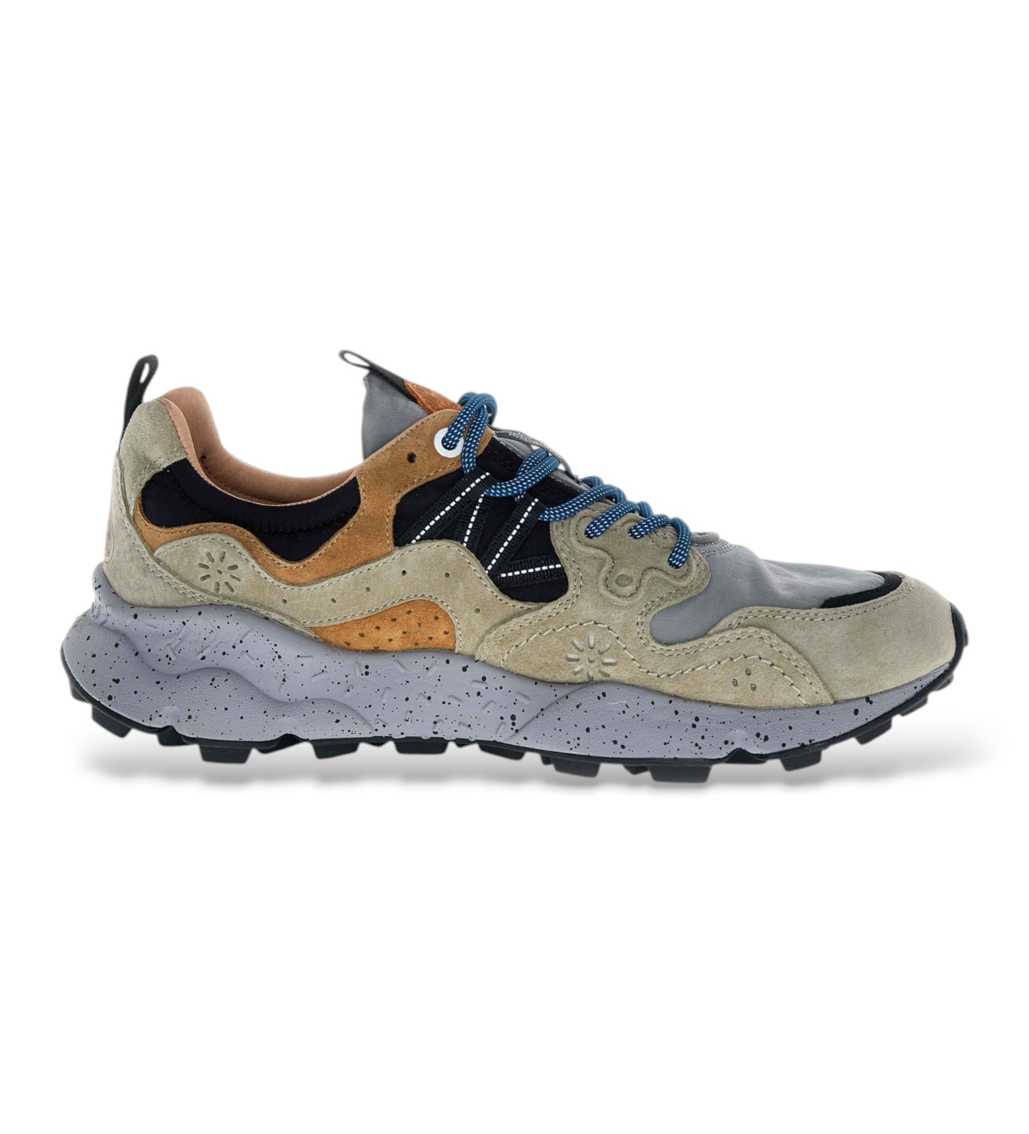 Flower Mountain für Herren. 2017816 Turnschuhe Yamano 3 mehrfarbig (46), Beige, Wohnung, Nobuck, Schnürsenkel, Lässig