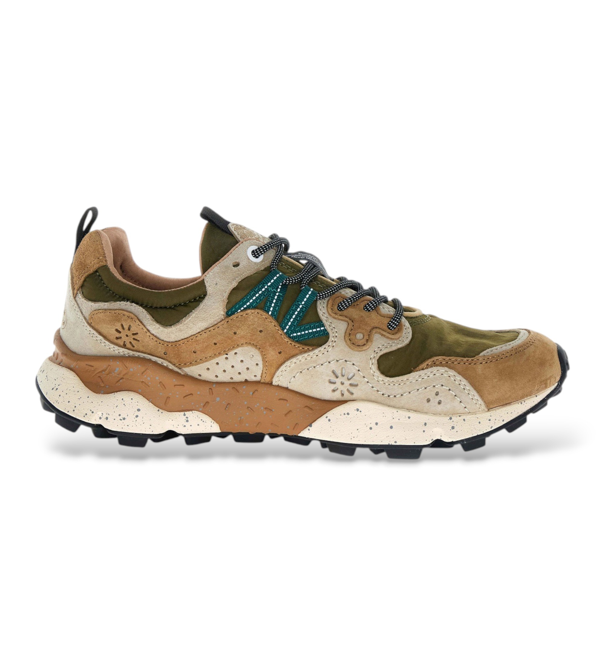 Flower Mountain für Herren. 2017816 Turnschuhe Yamano 3 mehrfarbig (41), Beige, Wohnung, Nobuck, Schnürsenkel, Lässig