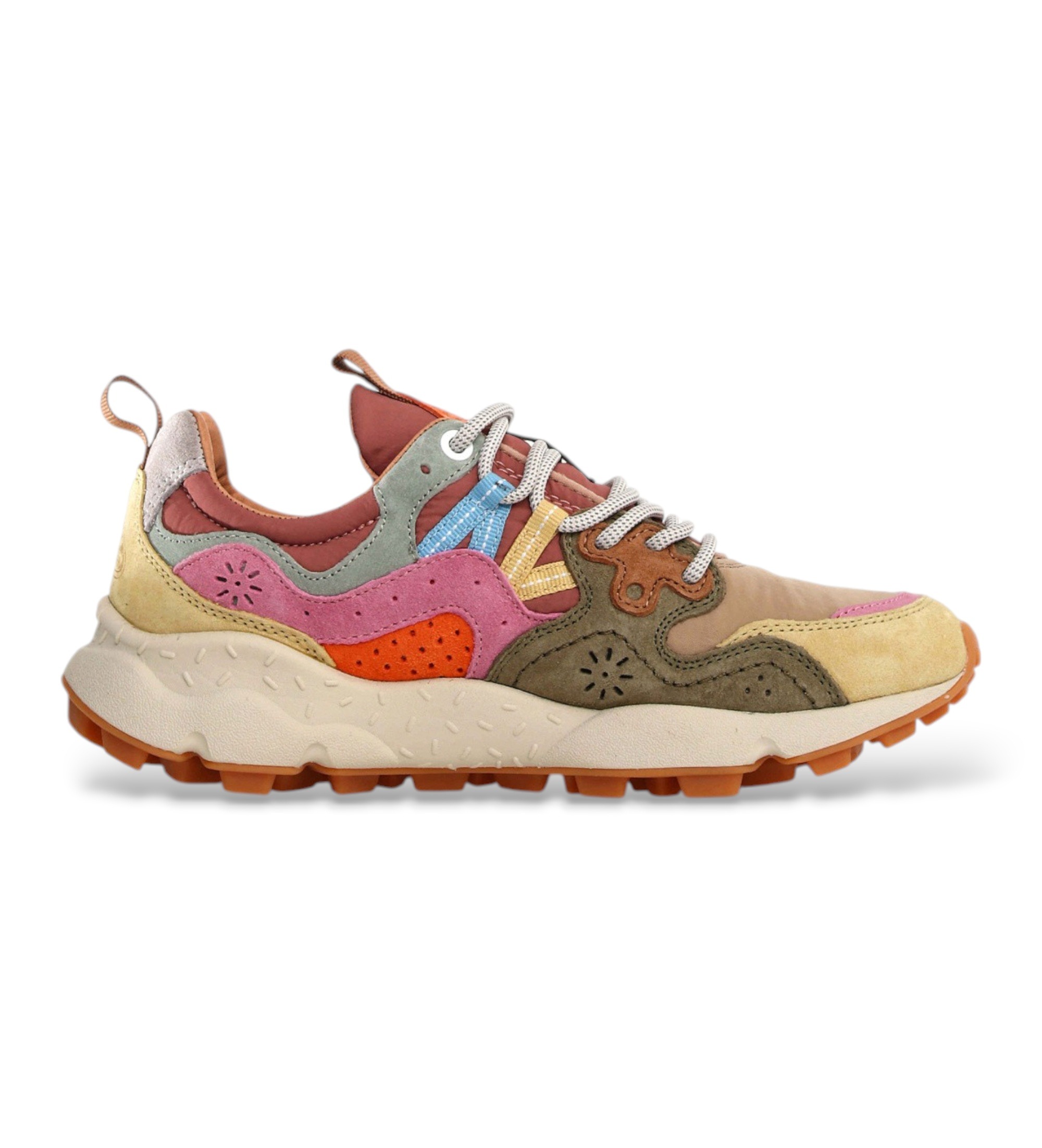 Flower Mountain für Damen. 2017817 Turnschuhe Yamano 3 mehrfarbig (36), Beige, Wohnung, Nobuck, Schnürsenkel, Lässig