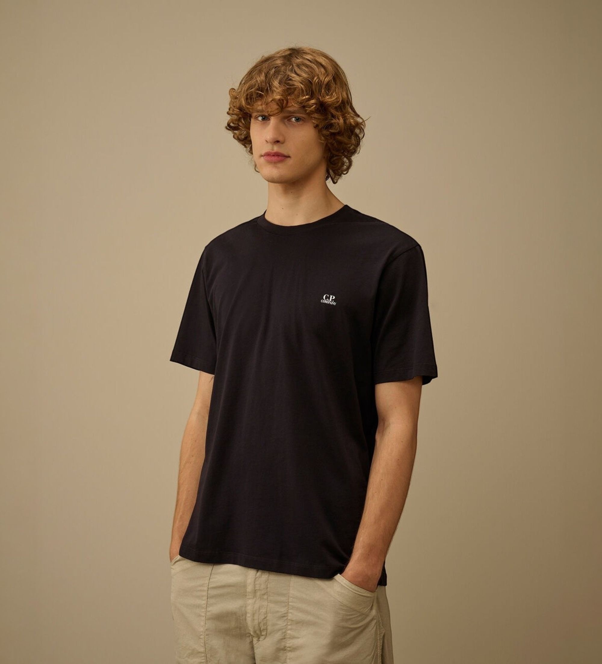 C.P. Company für Herren. RCCMTS725A005100W Goggle T-shirt navy (S), Lässig, Baumwolle, Kurzarm, Marine
