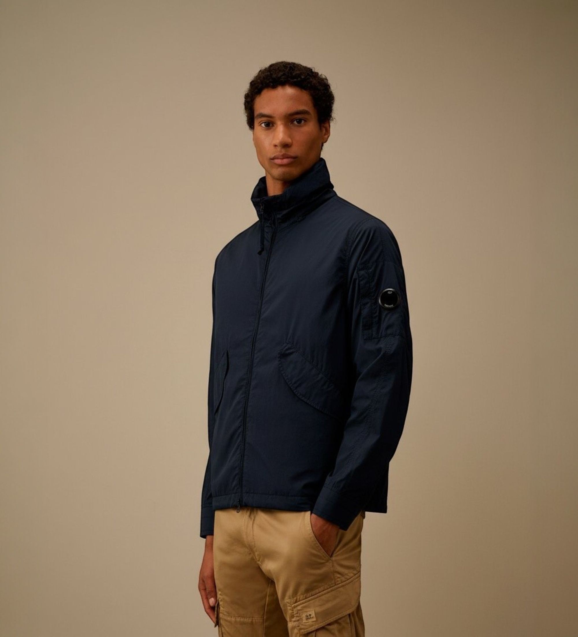 C.P. Company für Herren. 20CMOW006A005904D Chrome-R Lens Jacket navy (M), Lässig, Polyamid, Marine