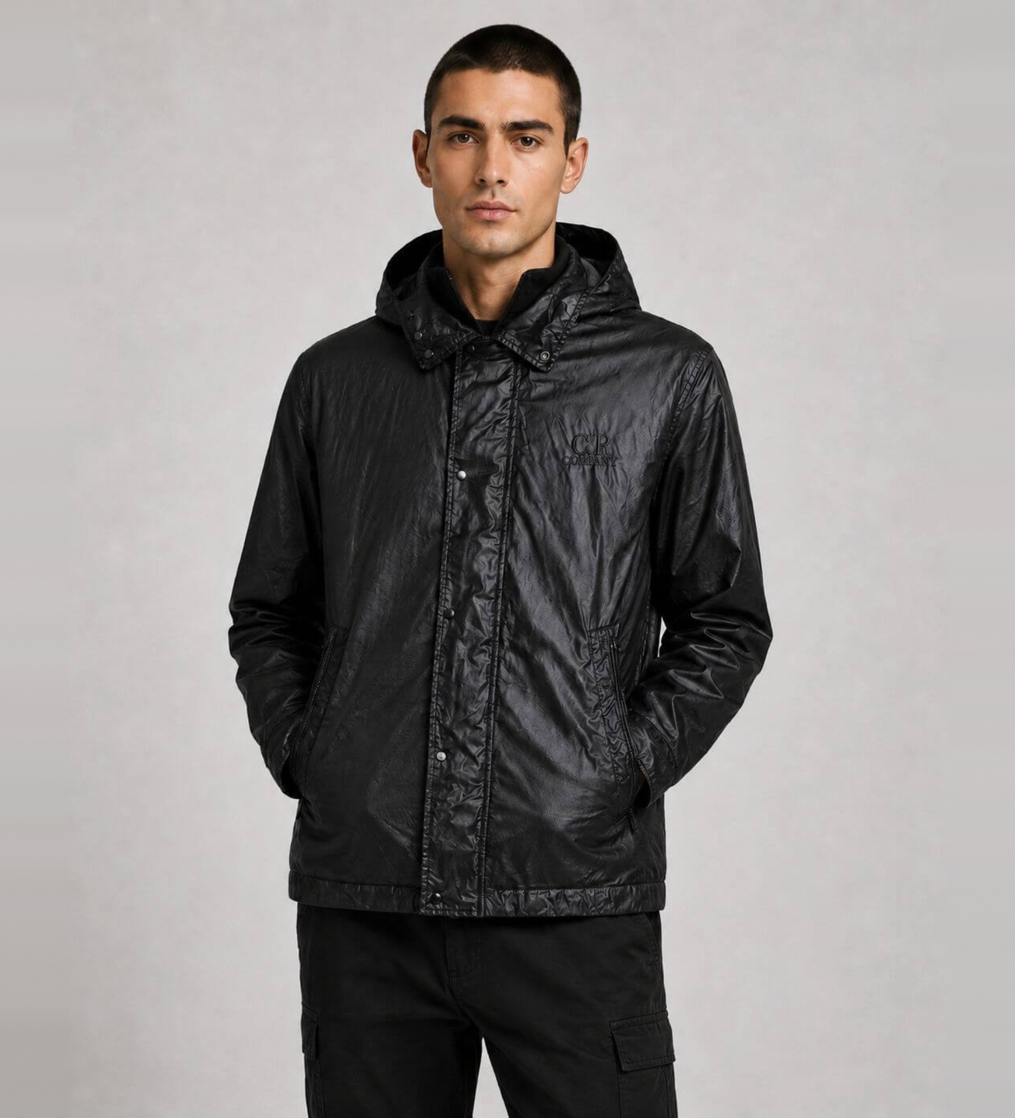 C.P. Company für Herren. 21CMOW182A110449G Jacke Eye schwarz (S), Lässig, Polyamid
