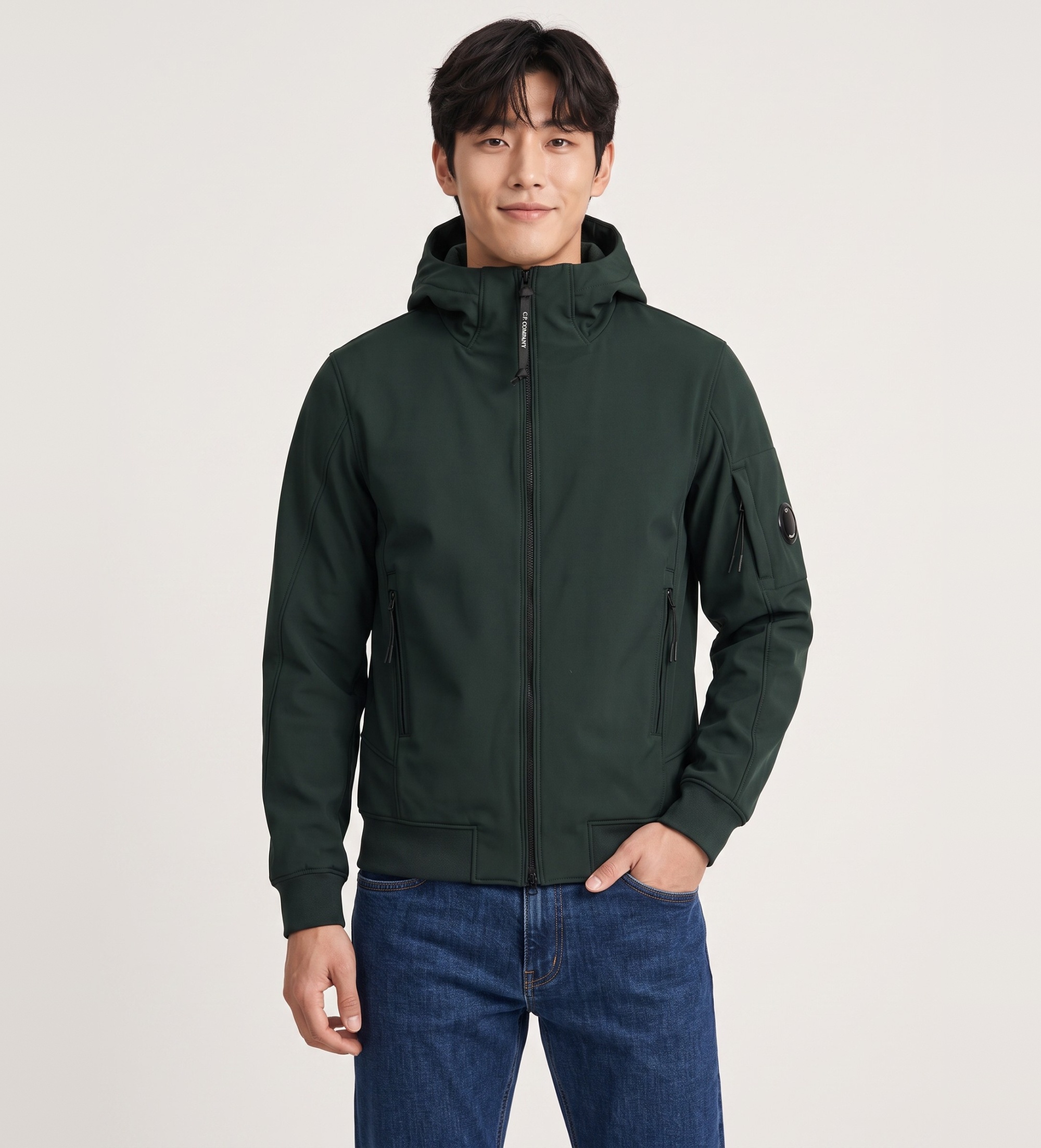 C.P. Company für Herren. 21CMOW701A006097A Grüne Softshell-Jacke (M), Lässig, Polyester