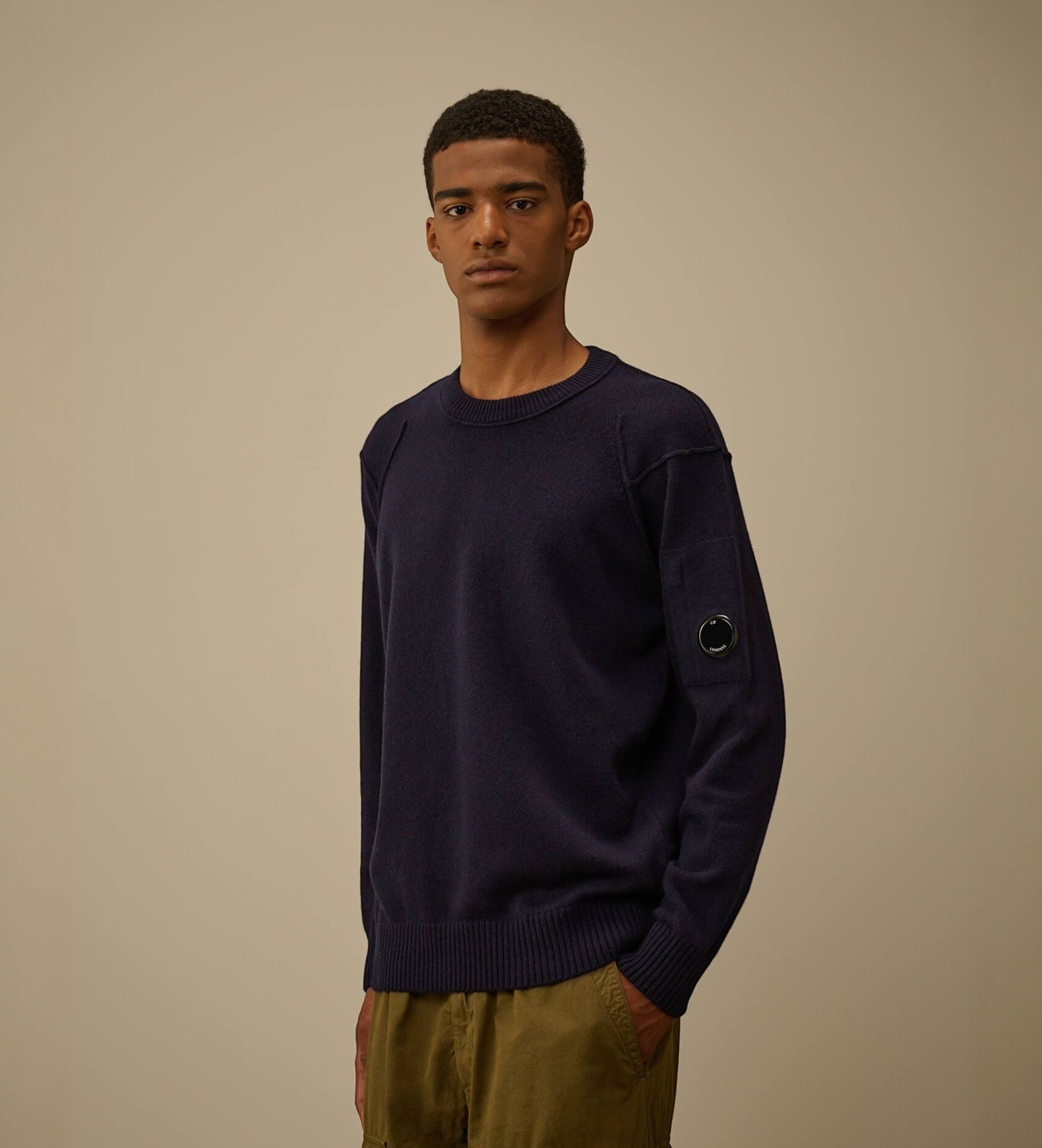 C.P. Company für Herren. RFCMKN707A110149A Lambswool-Pullover navy (XL), Lässig, Wolle, Marine