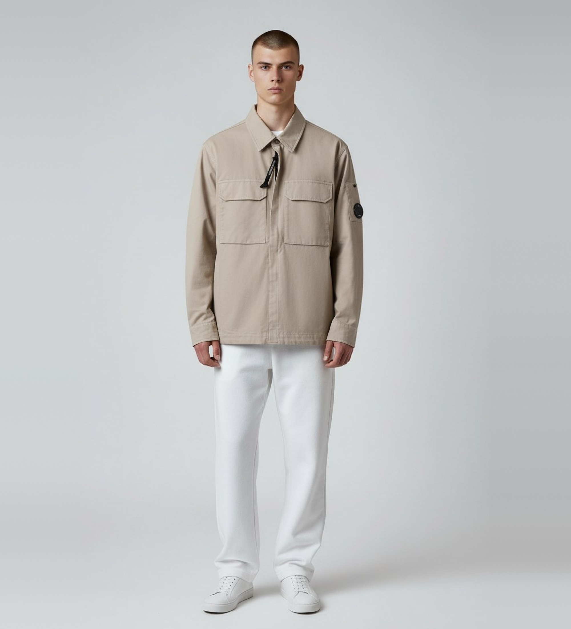 C.P. Company für Herren. 20CMOS156A110143G Beigefarbene Überhemdjacke (XL), Lässig, Baumwolle