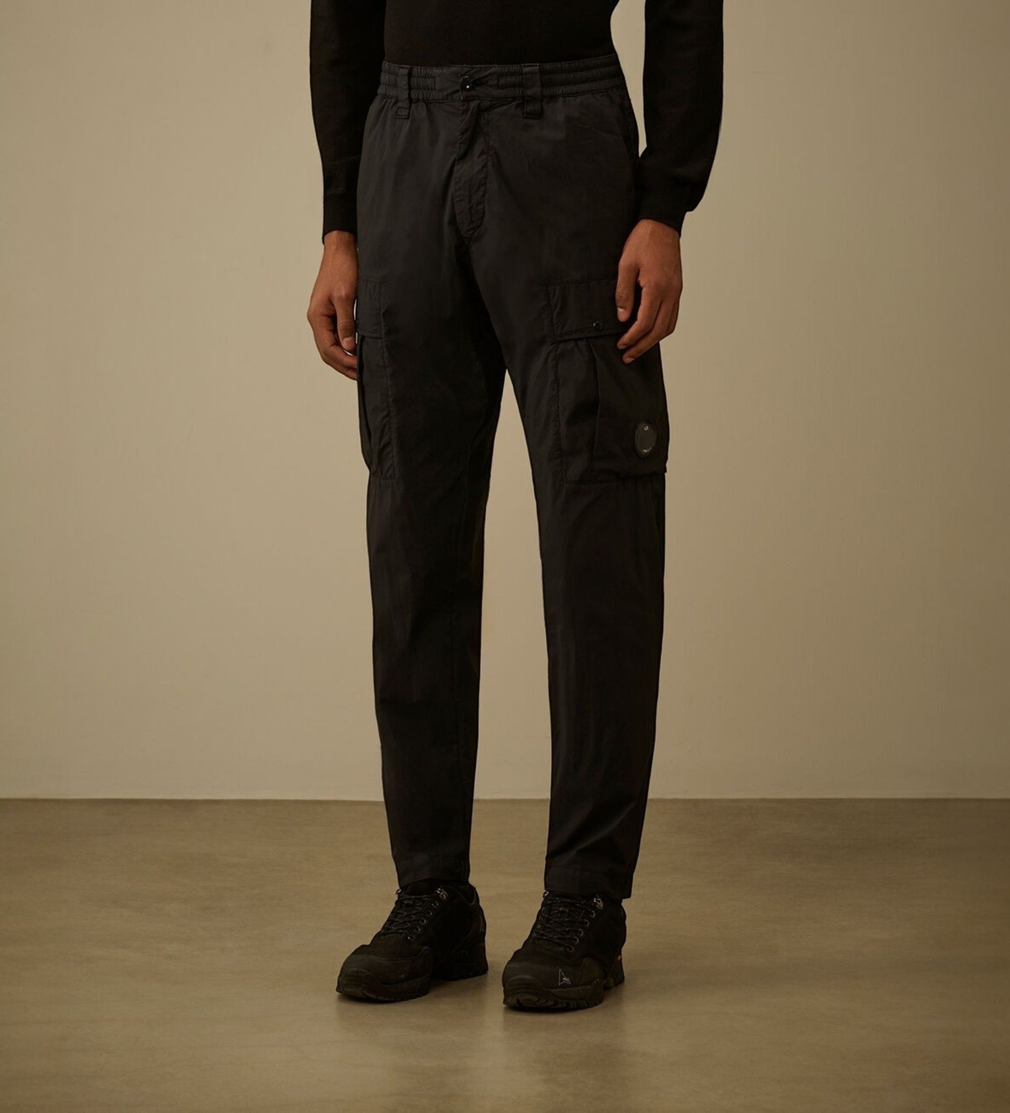 C.P. Company für Herren. 20CMPA255A006439G Cargo 50 Fili Hose schwarz (48), Lässig, Baumwolle