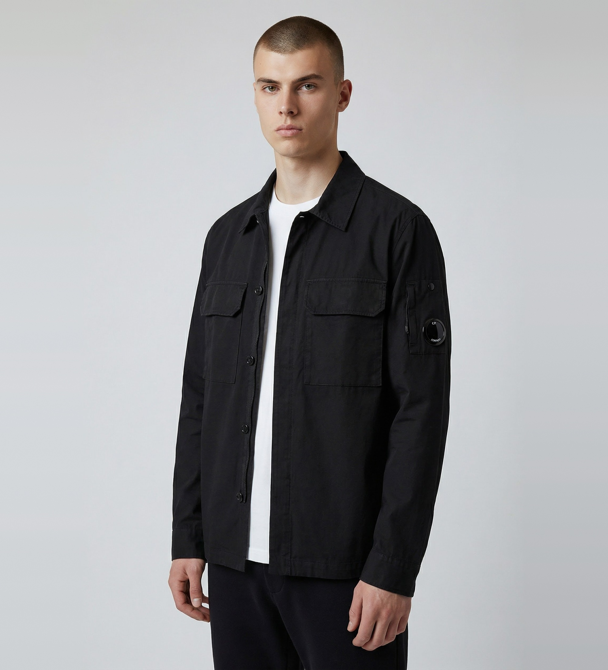 C.P. Company für Herren. 20CMOS156A110143G Overshirt Overshirt schwarz (M), Lässig, Baumwolle