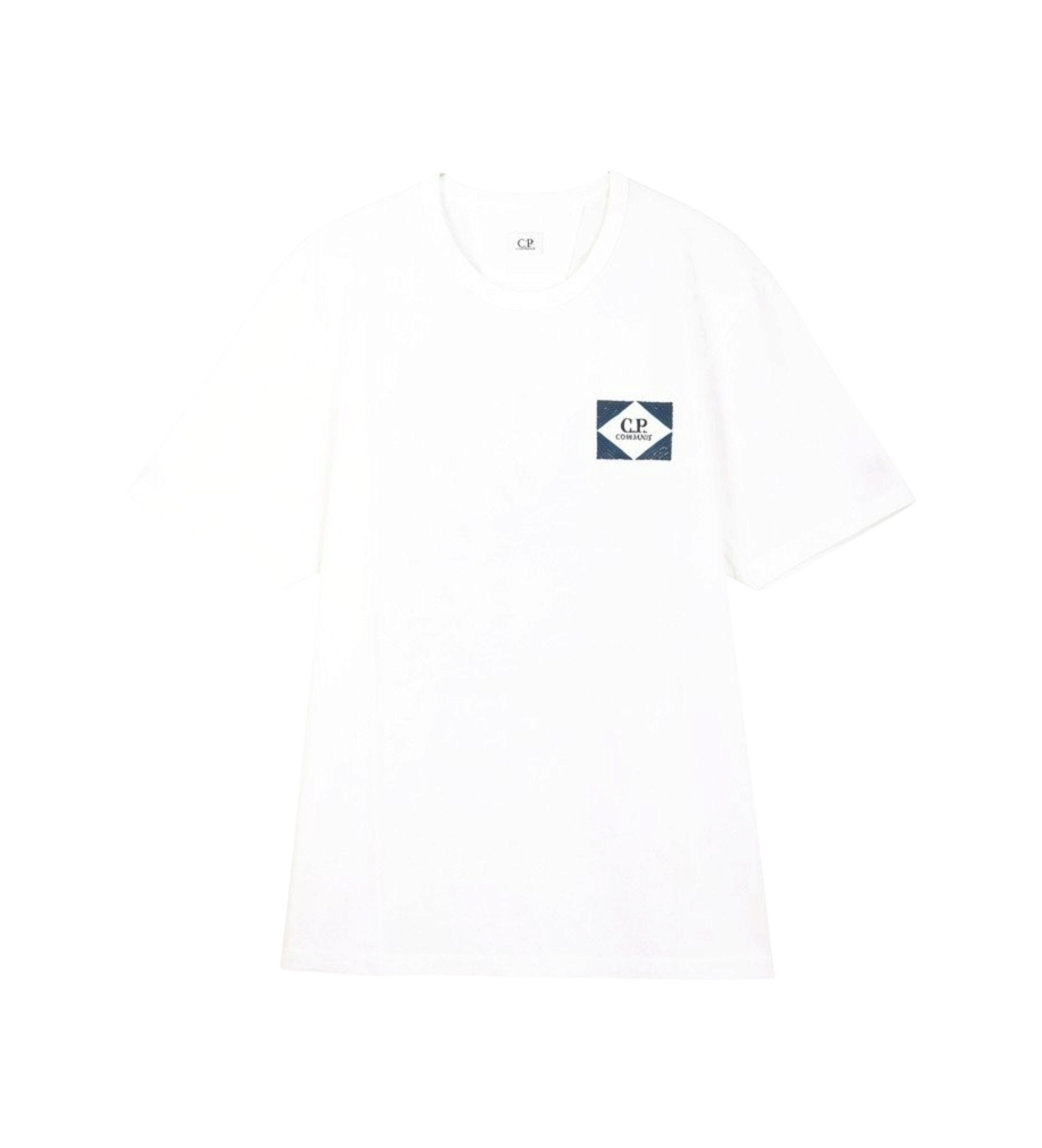 C.P. Company für Herren. 20CMTS267A110656W T-shirt Ärmel weiß (L), Lässig, Baumwolle, Kurzarm