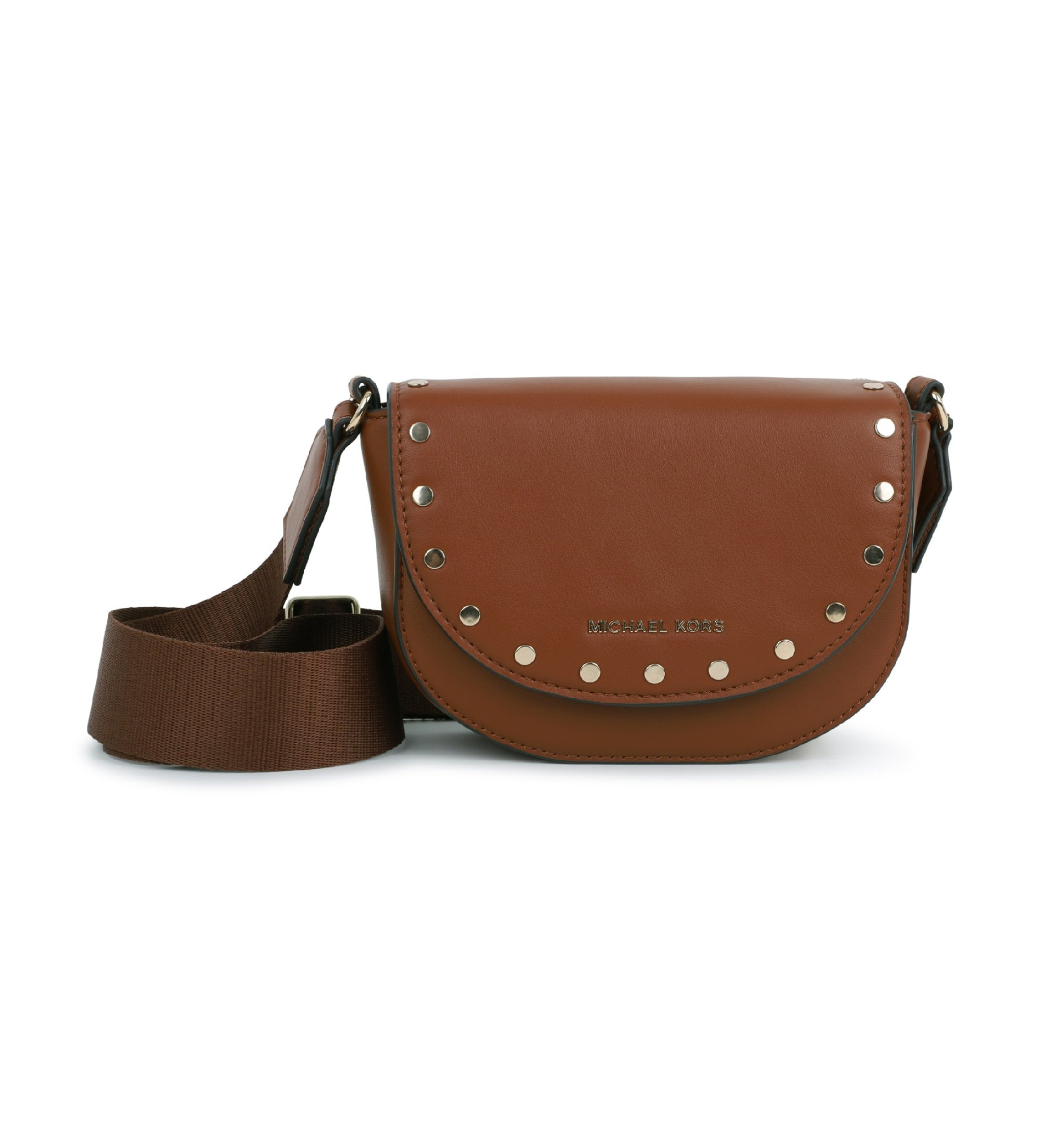 Michael Kors für Mädchen. R30634 Braune Halbmond-Umhängetasche (OSFA), Lässig, Polyurethan, Kinderbekleidung