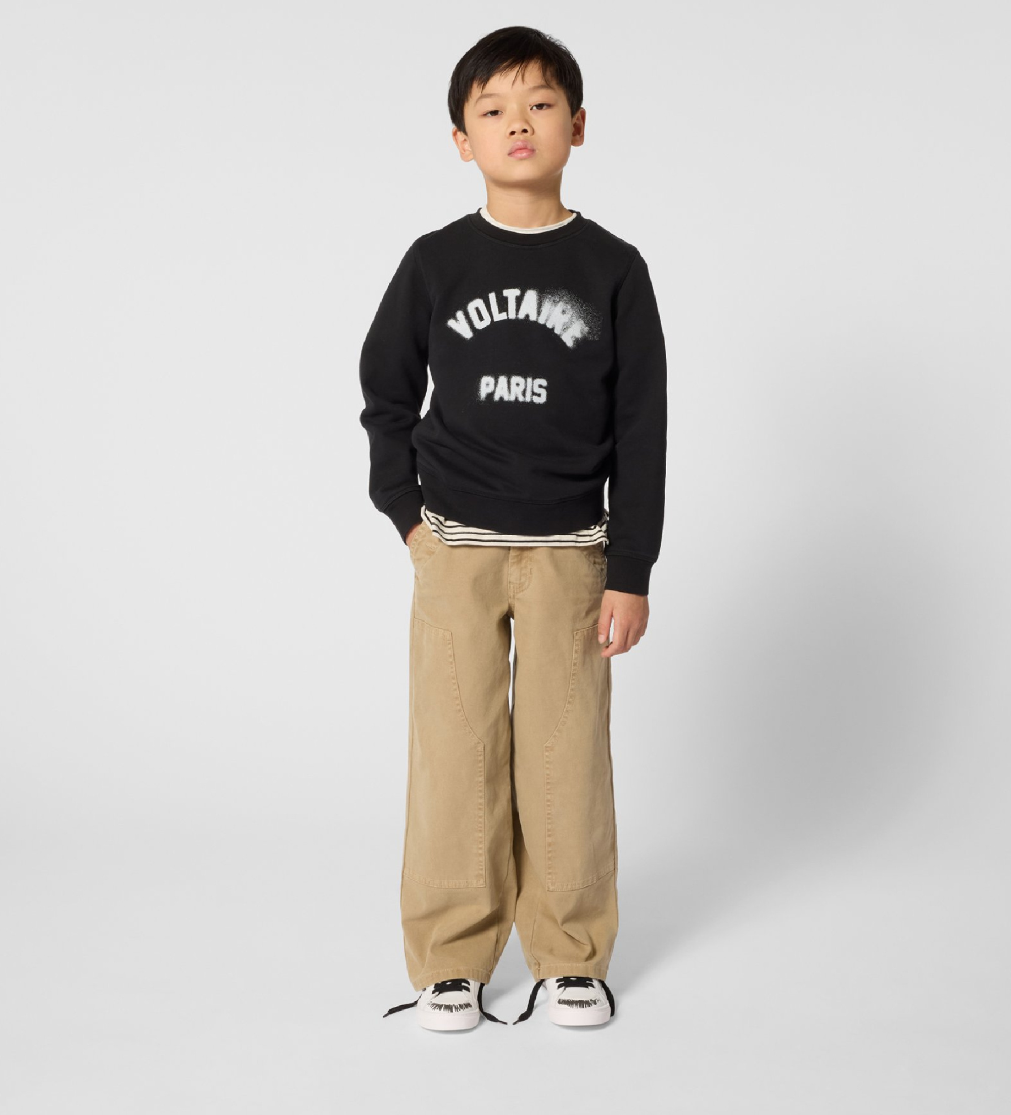 Zadig & Voltaire Unisex für Kinder. X60600 Sweatshirt Einfach schwarz (16Y= 176cm), Lässig, Baumwolle, Kinderbekleidung