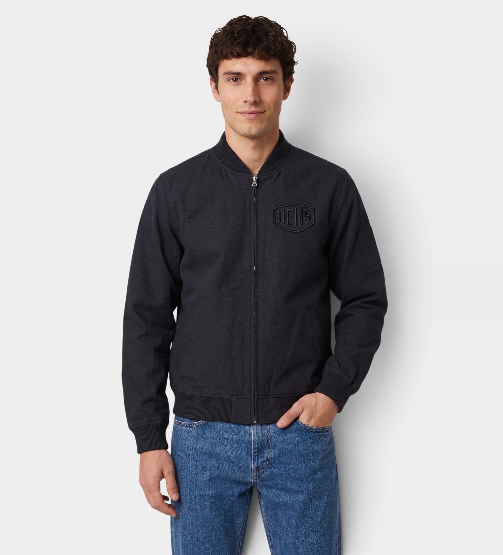 Deus Ex Machinavoor mannen. D263MJK194 Ryder Work Bomberjack zwart (M), Casual, Polyester