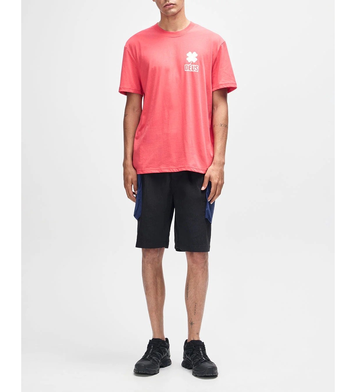 Deus Ex Machina für Herren. D261MTS559 Quad-T-Shirt rot (S), Lässig, Baumwolle, Kurzarm