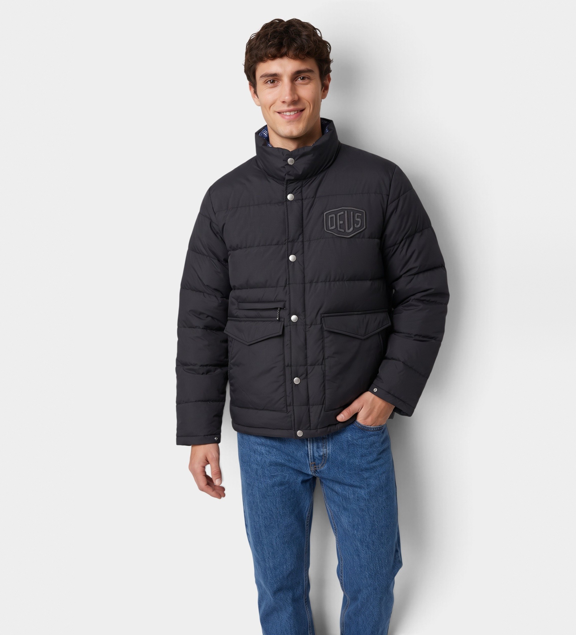 Deus Ex Machinavoor mannen. D263MDW393 Zwarte Carson donsjack (M), Casual, Polyester