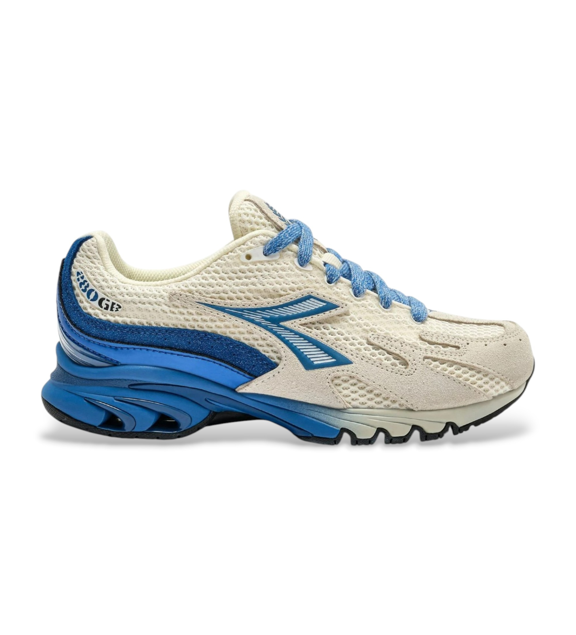 Diadora für Herren. 501182908 Turnschuhe Mythos Propulsion 280 Farbton beige, blau (42), Wohnung, Schnürsenkel, Lässig