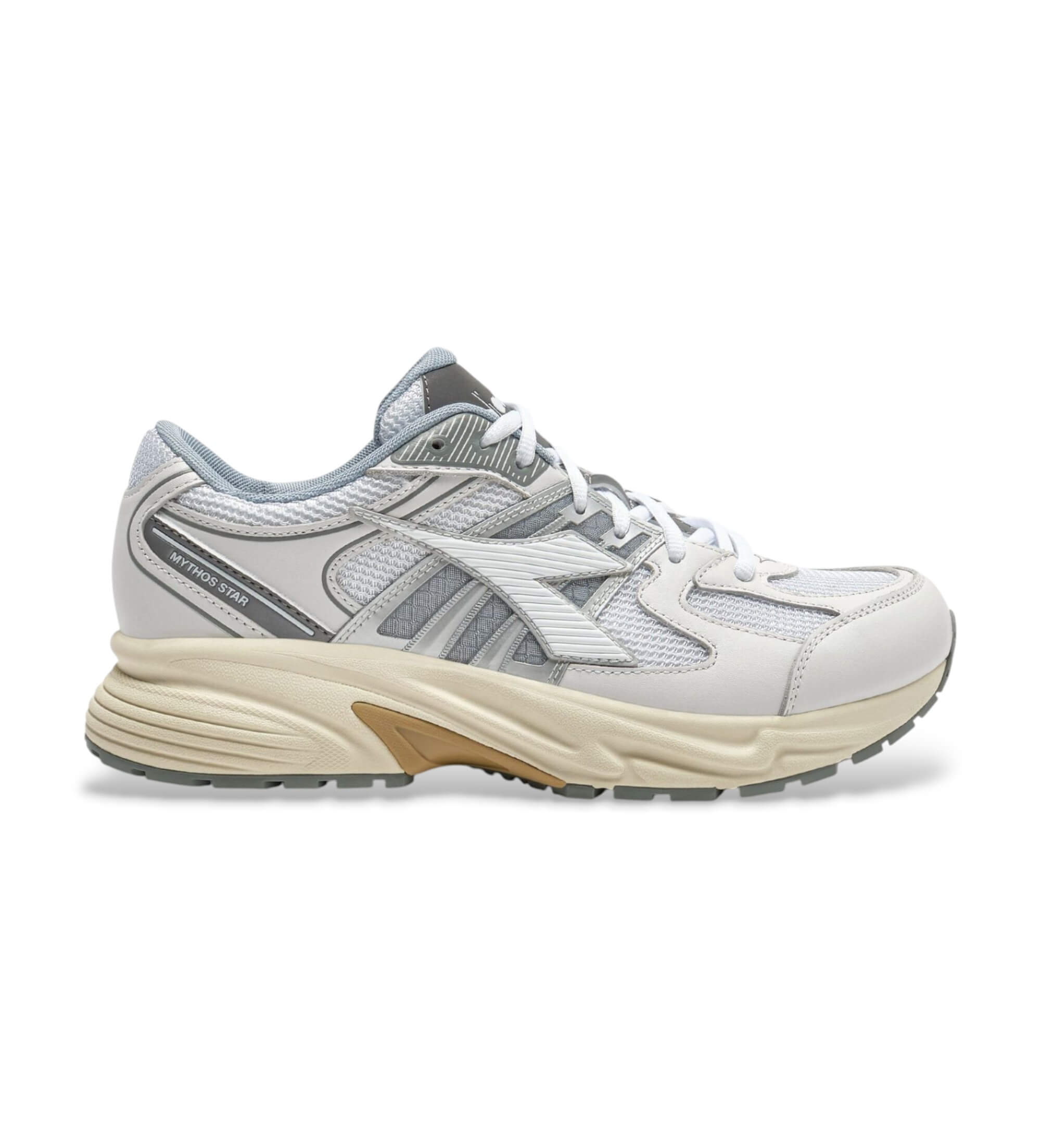 Diadora für Herren. 501183698 Turnschuhe Mythos Star Lea weiß, grau (46), Wohnung, Schnürsenkel, Lässig, Sportlich, Multisport