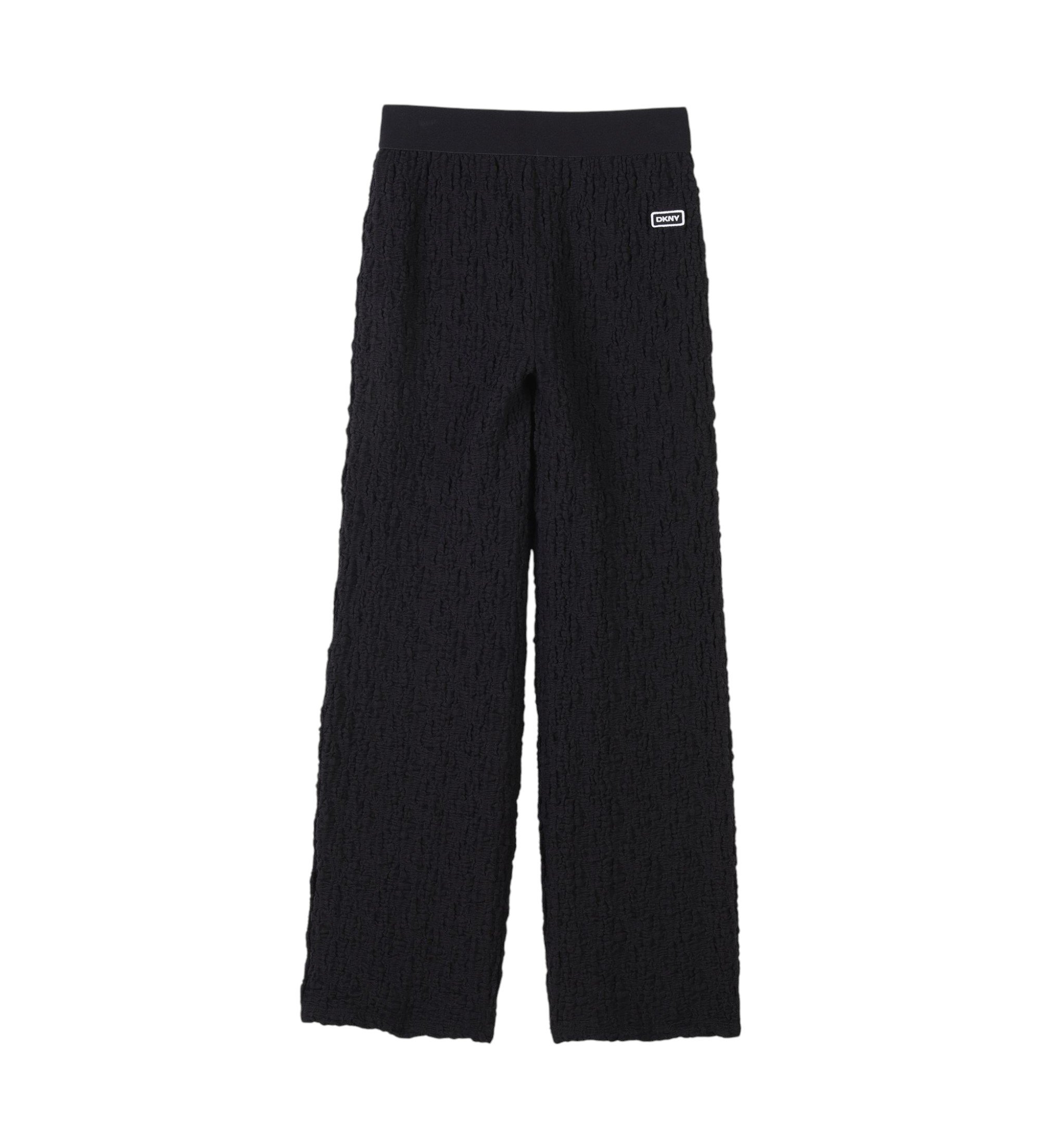 DKNY Unisex für Kinder. D62276 Schwarze weite Hose (5Y= 108cm), Lässig, Baumwolle, Kinderbekleidung