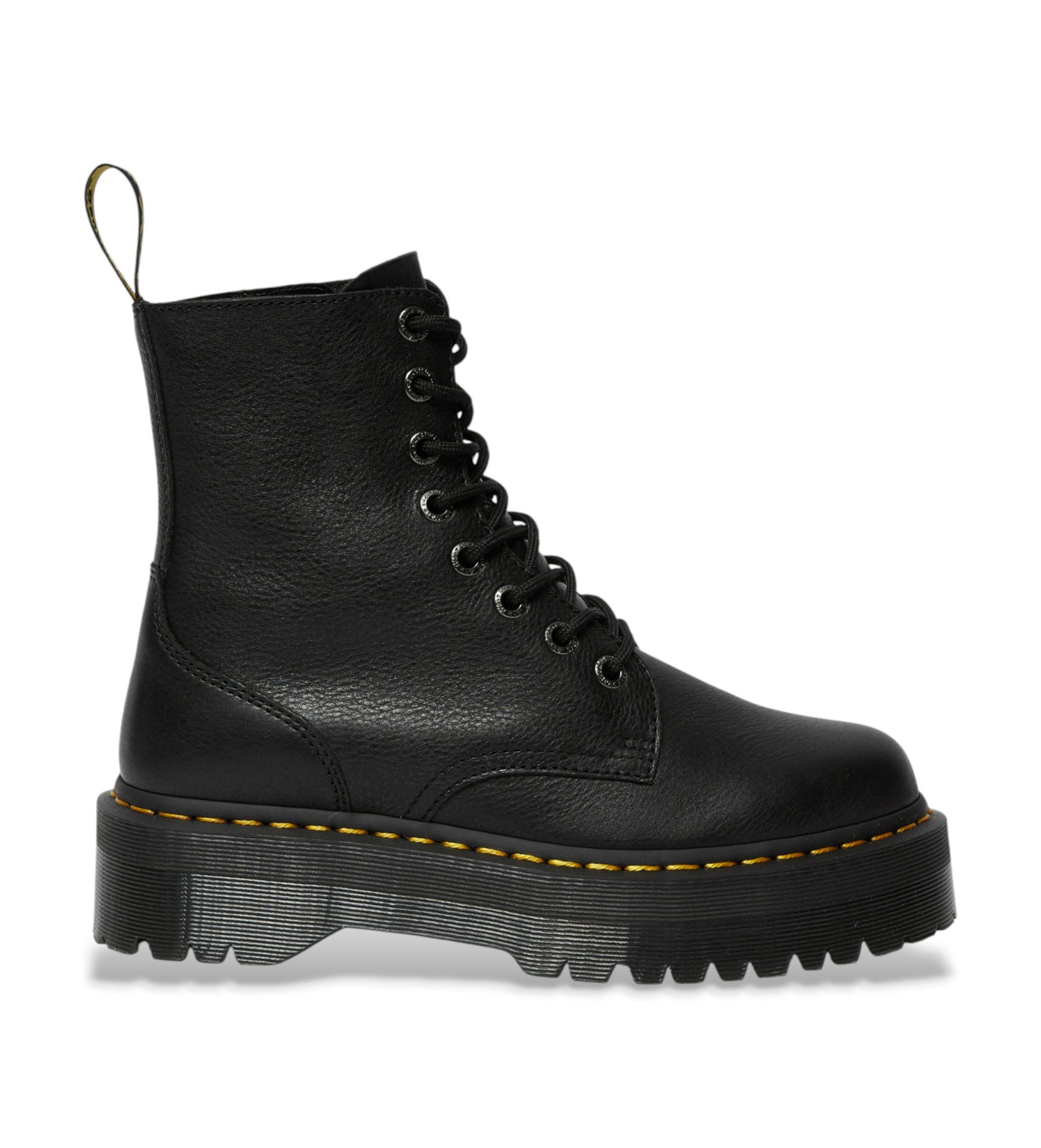 Dr Martens für Damen. 26378001 Jadon III Lederstiefel schwarz (39), 5 bis 8 cm, Schnürsenkel, Reißverschluss, Lässig