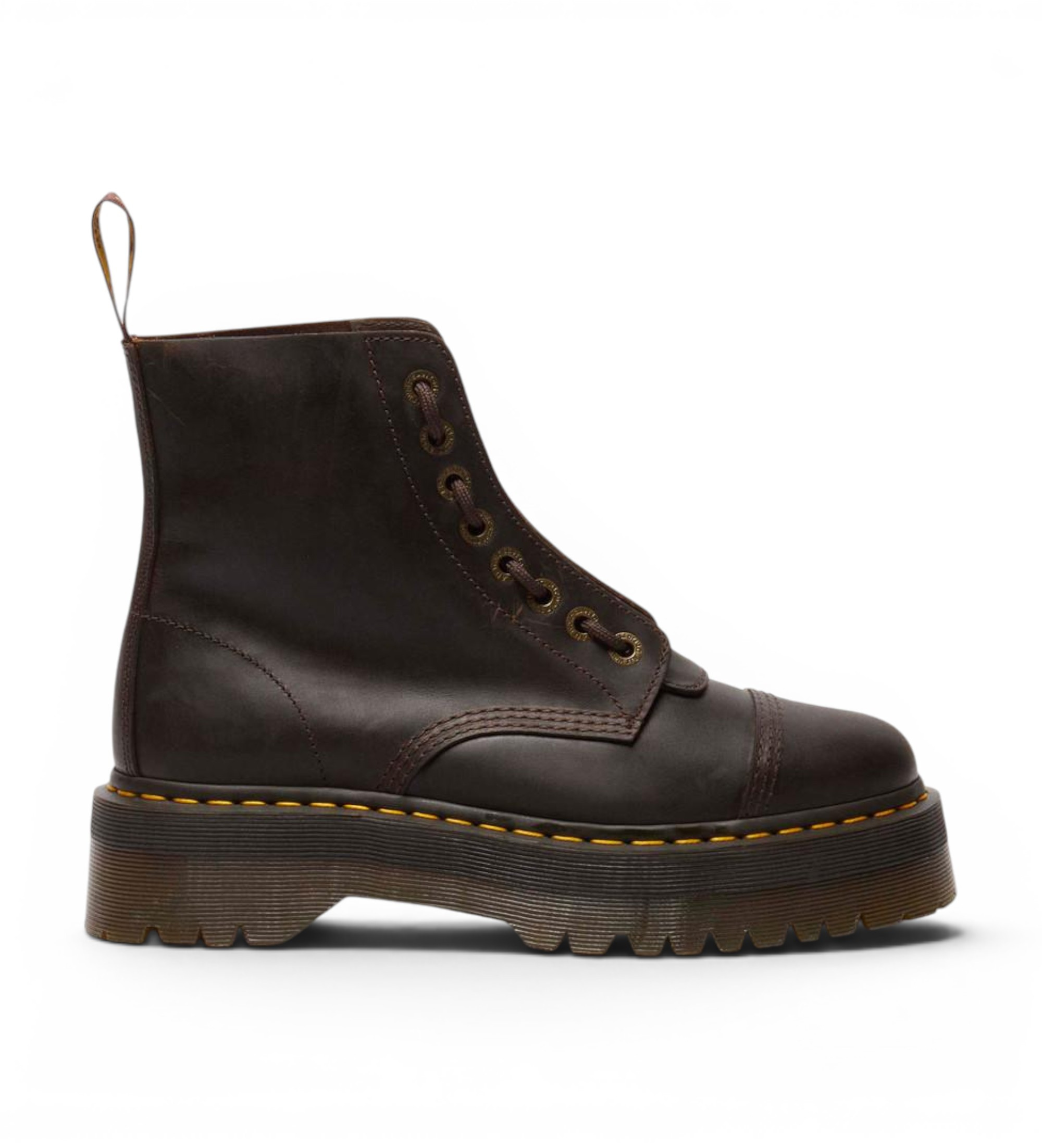 Dr Martens für Damen. 40910200 Sinclair Lederstiefel braun (40), 3 bis 5 cm, Reißverschluss, Lässig