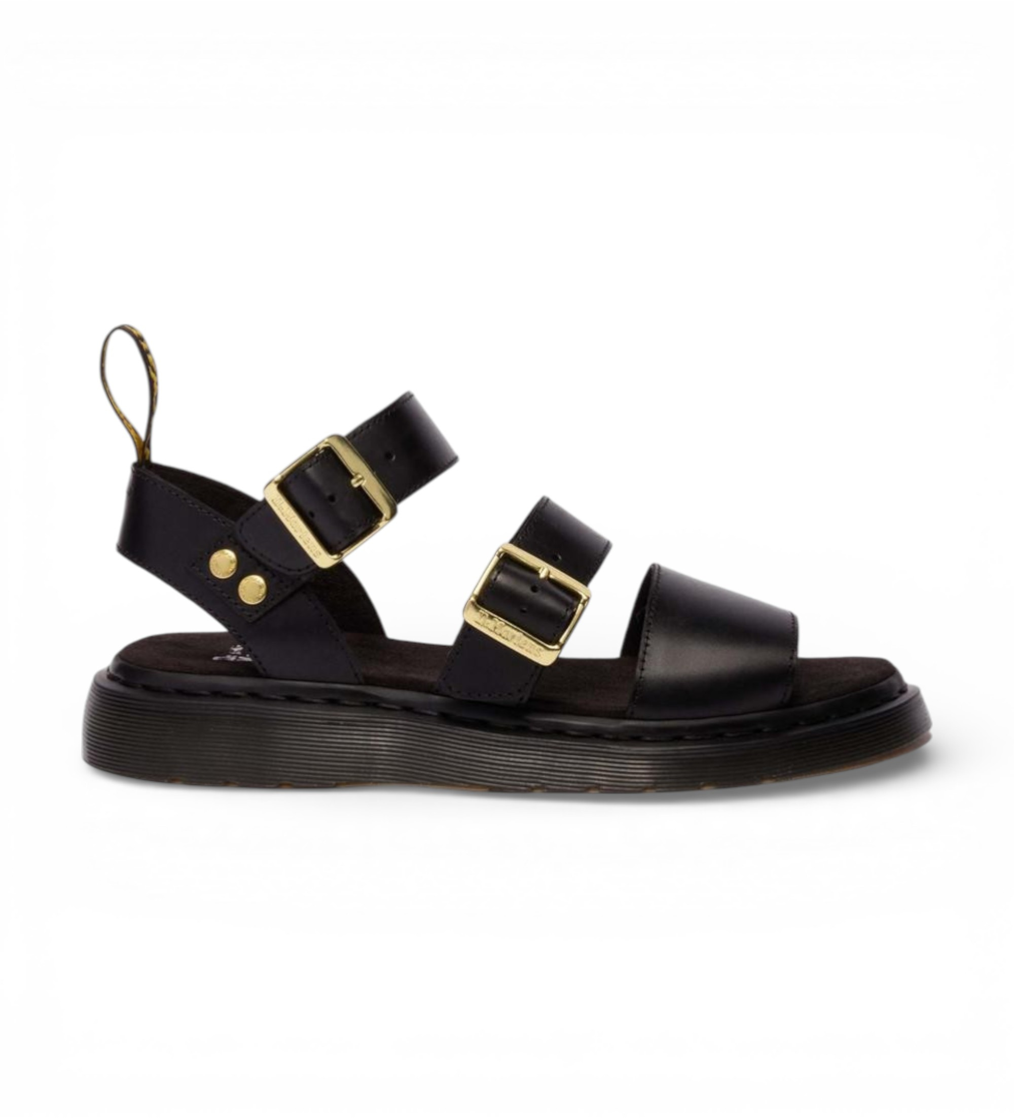 Dr Martens für Damen. 42329001 Gryphon Atlas Leder Sandalen schwarz (40), Wohnung, Schnalle, Lässig