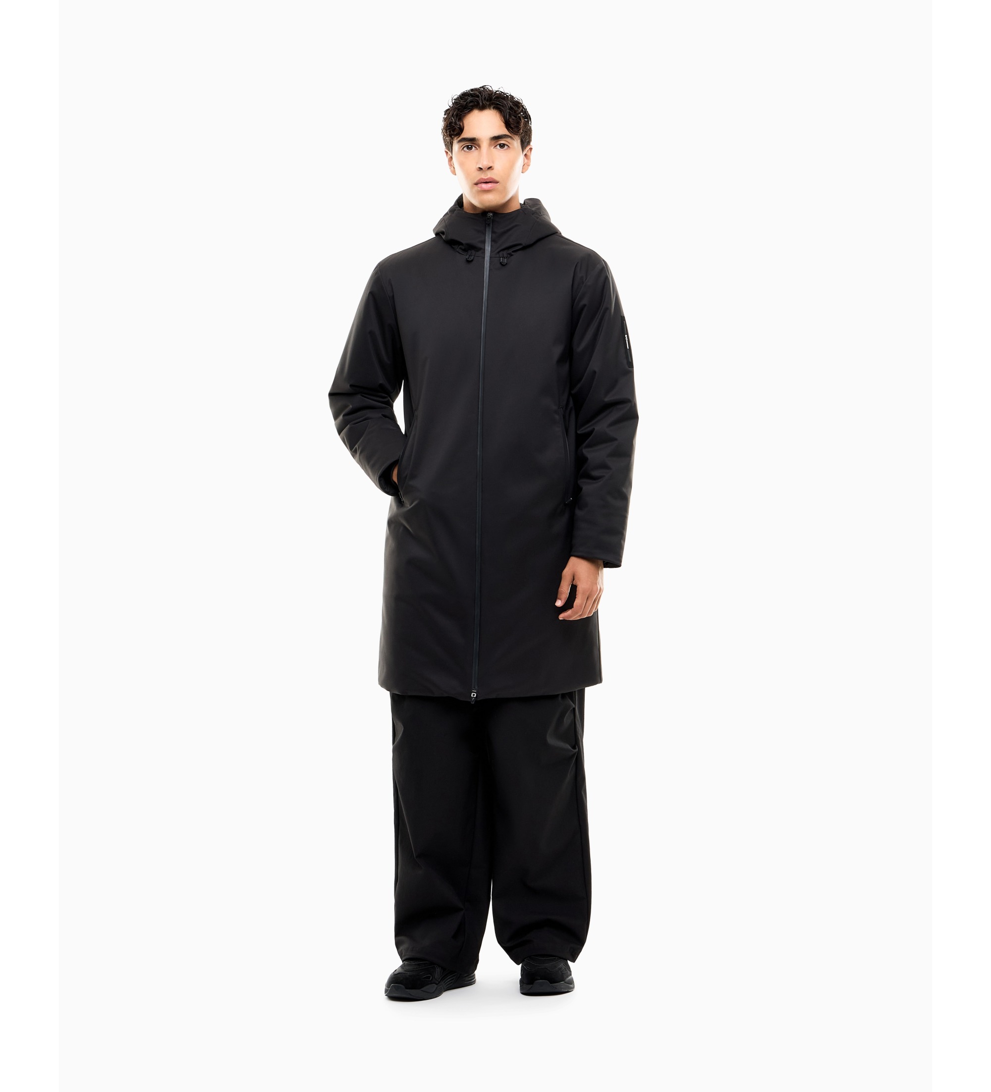 EA7 für Herren. 7M002377_AF15952 Mantel Ciro schwarz (S), Klassisch, Polyester