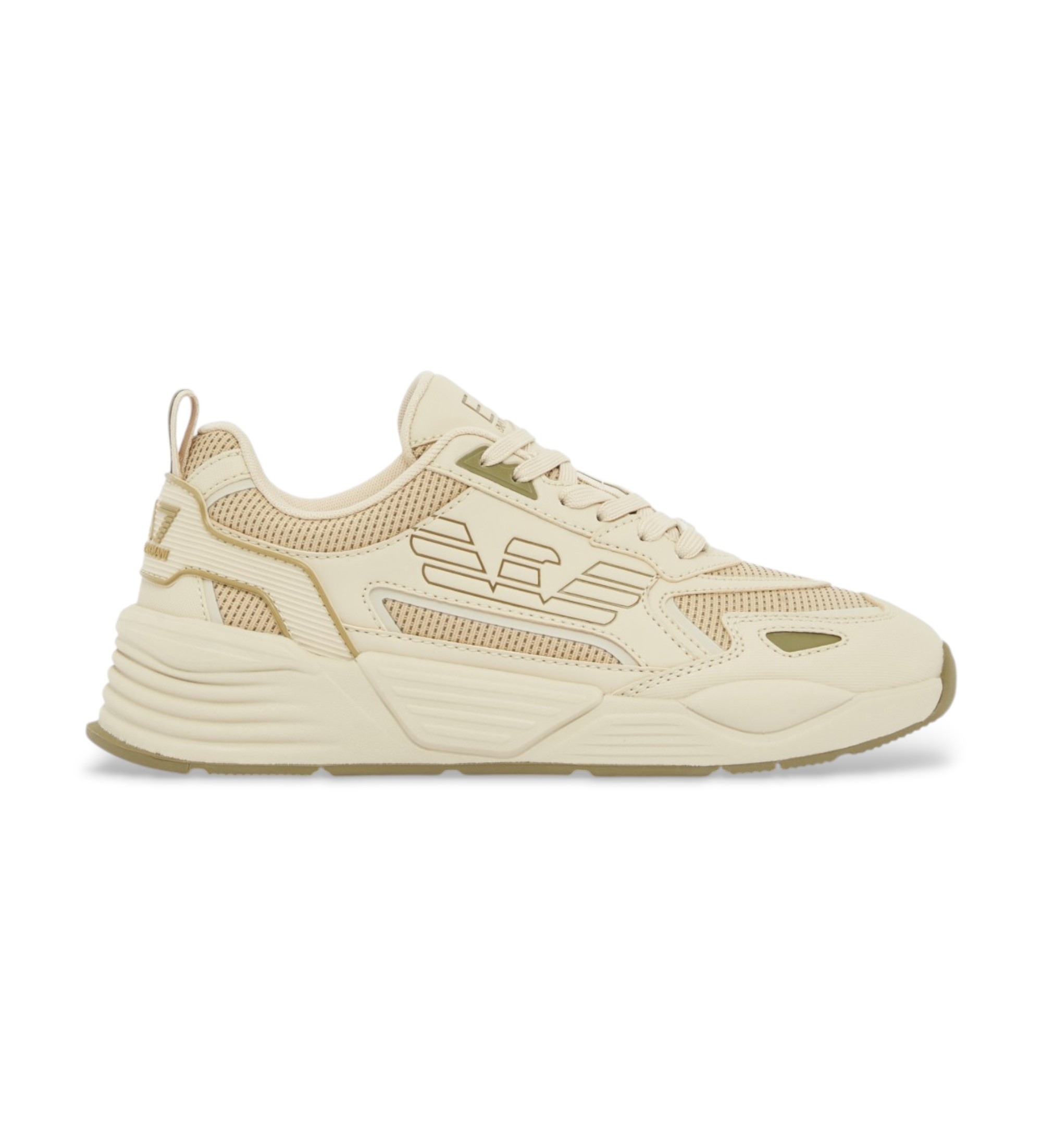 EA7 Unisex. 7X000306_AF23595 Sneaker Ace Runner Special beige (42), Wohnung, Schnürsenkel, Lässig, Sportlich