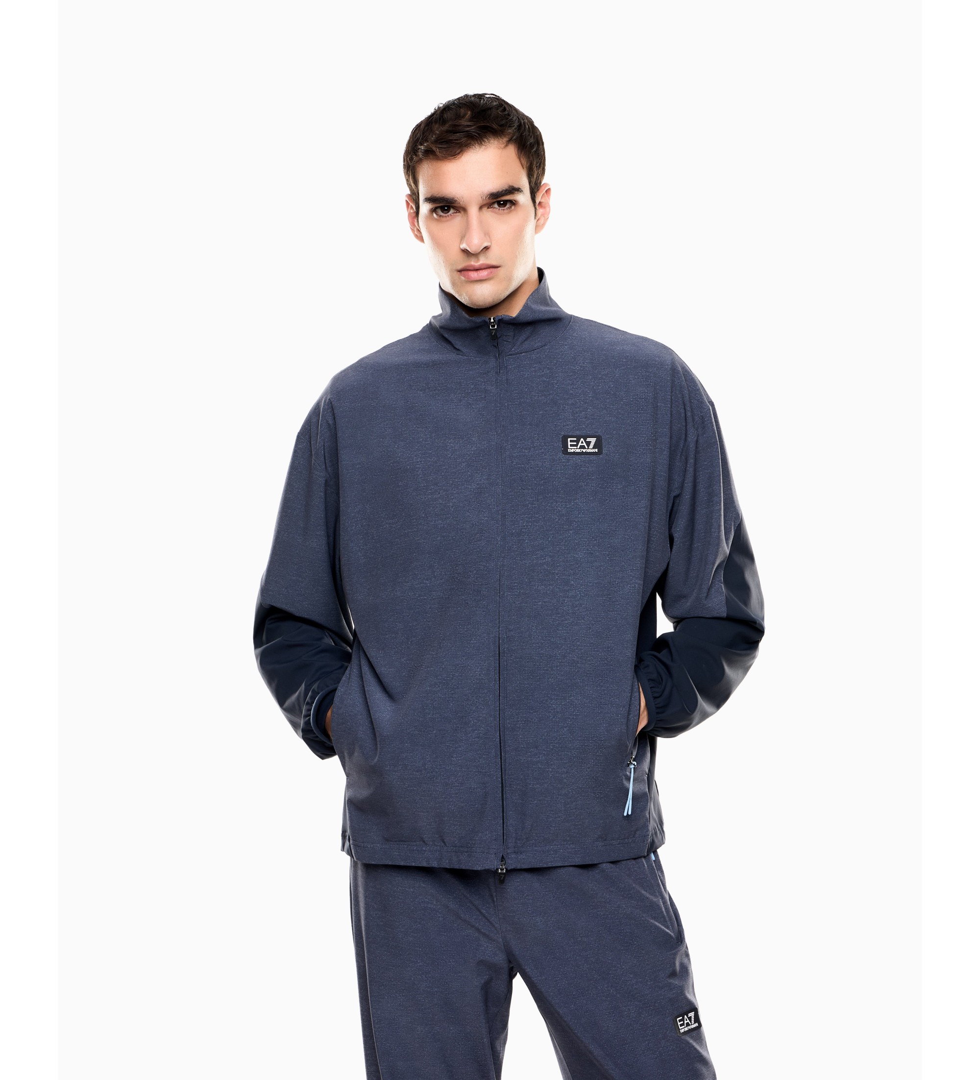EA7 für Herren. 7M001561_AF13392 Armani Blue Sport Jacke navy (L), Lässig, Elastan, Marine
