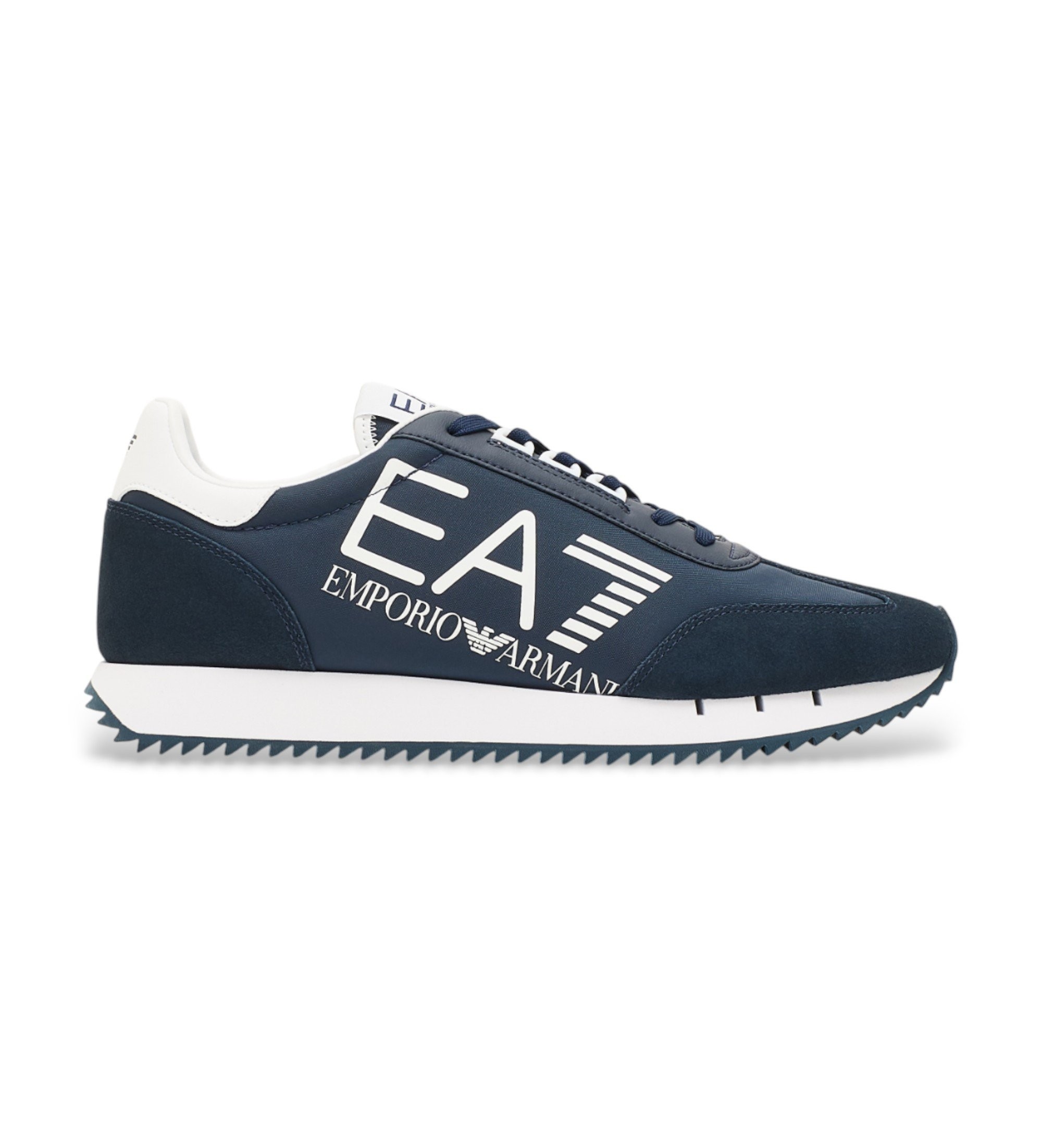 EA7 Unisex. 7X000541_AF18609 Vintage marineblaue Turnschuhe (36), Schnürsenkel, Lässig