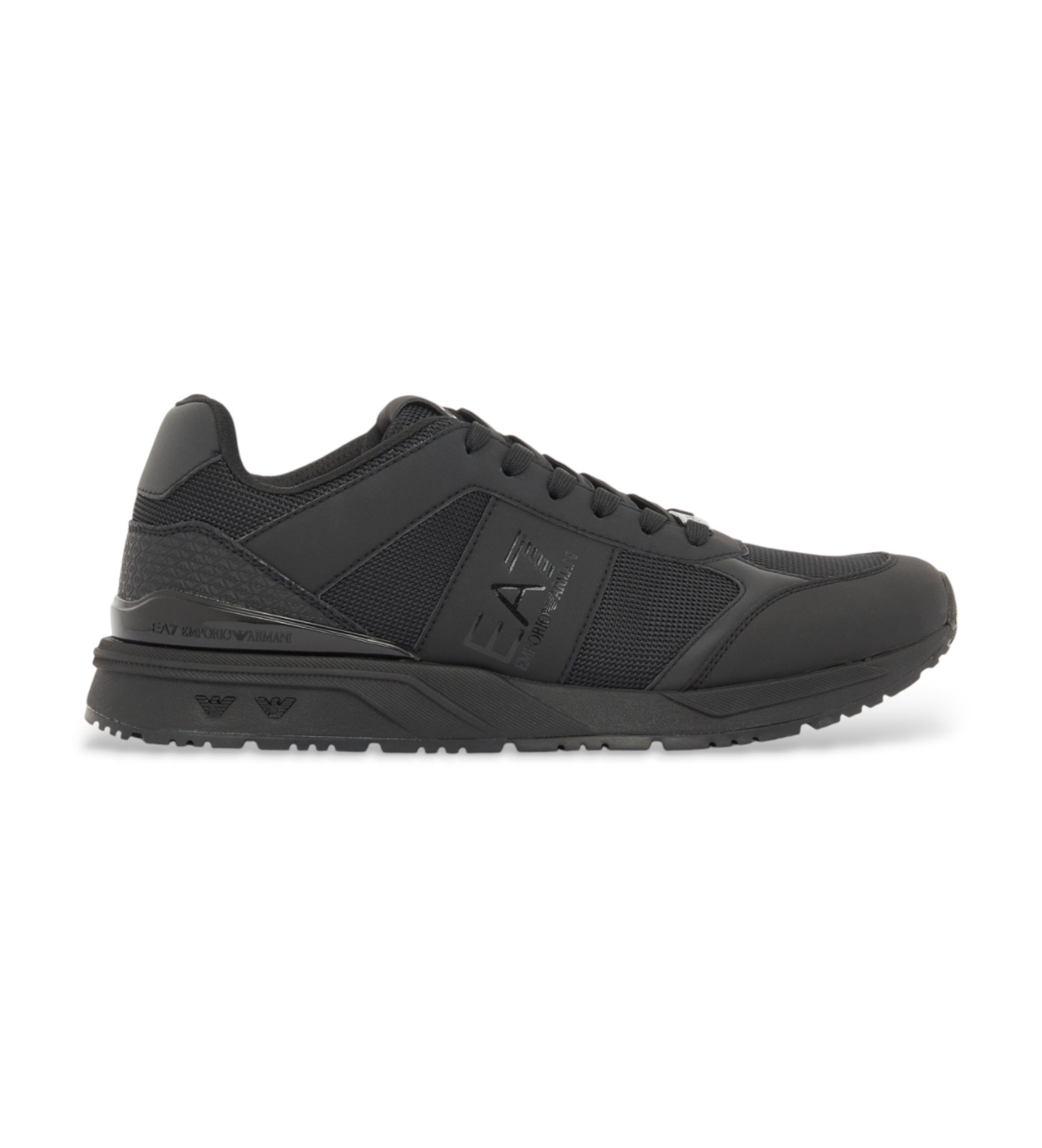 EA7 Unisex. 7X000656_AF13550 Turnschuhe Black&White Evo schwarz (40), Wohnung, Schnürsenkel, Lässig