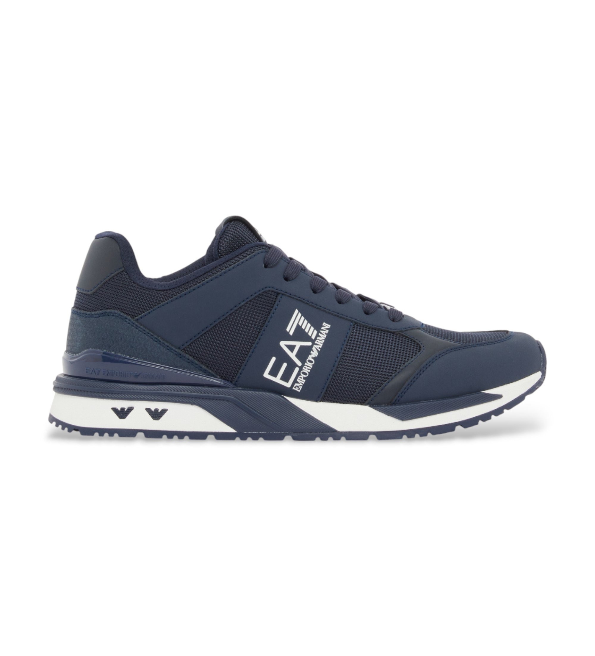 EA7 Unisex. 7X000656_AF13550 Black&White Evo navy Schuhe (37 1/3), Blau, Stoff, Wohnung, Schnürsenkel, Lässig, Marine
