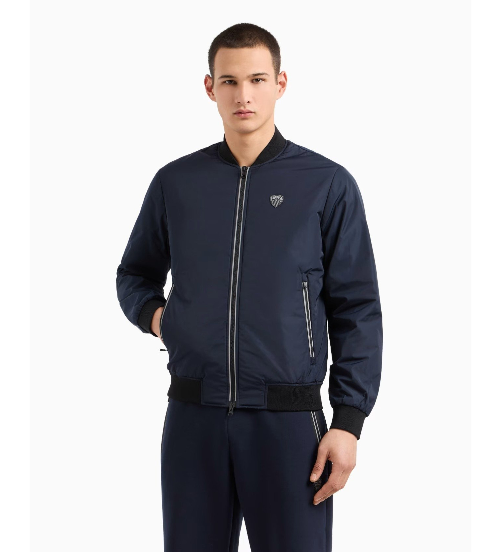 EA7 für Herren. 8NPB12_PN7LZ Premium Shield Nylon Bomber in navy (XXL), Lässig, Sportlich, Multisport, Polyester, Marine