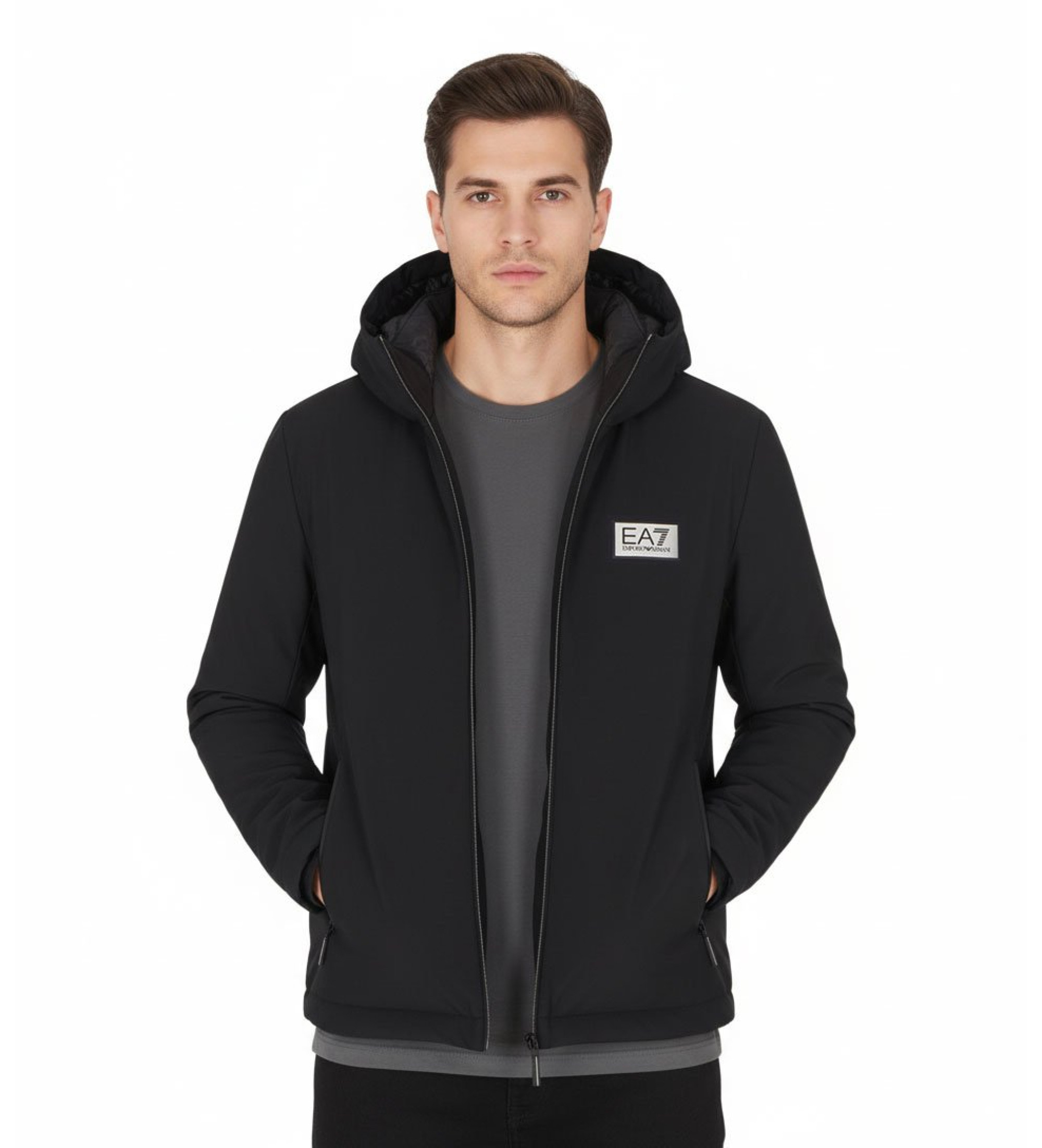 EA7 für Herren. 7M001020_AF13563 Gold Label Jacke schwarz (S), Lässig, Polyamid