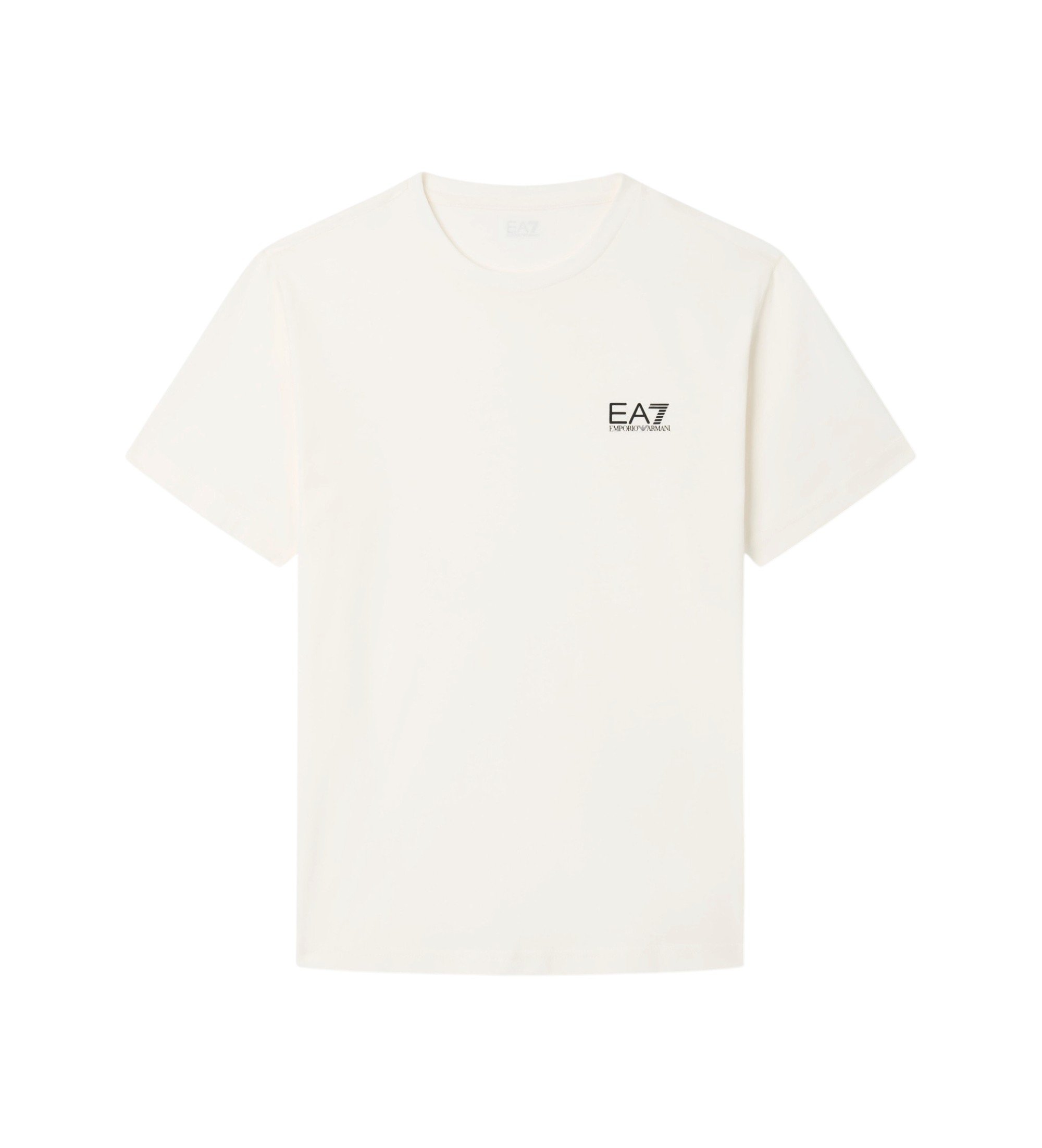 EA7 für Herren. 8NPT25_PJVPZ Beigefarbenes Basic-T-Shirt (S), Lässig, Baumwolle, Kurzarm