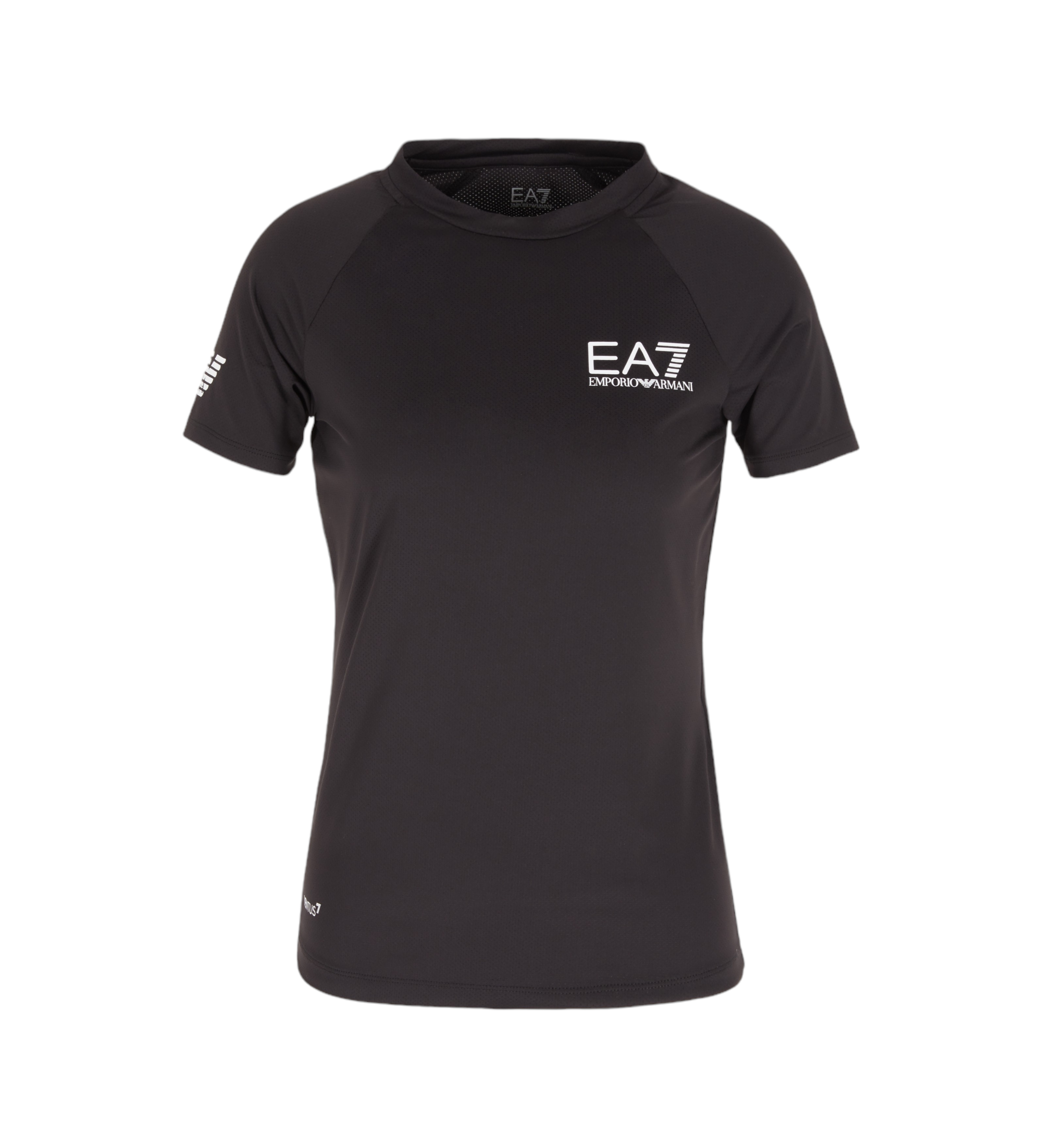 EA7 für Damen. 8NTT70_TJEMZ Sport-T-Shirt schwarz (S), Sportlich, Multisport, Polyamid, Kurzarm