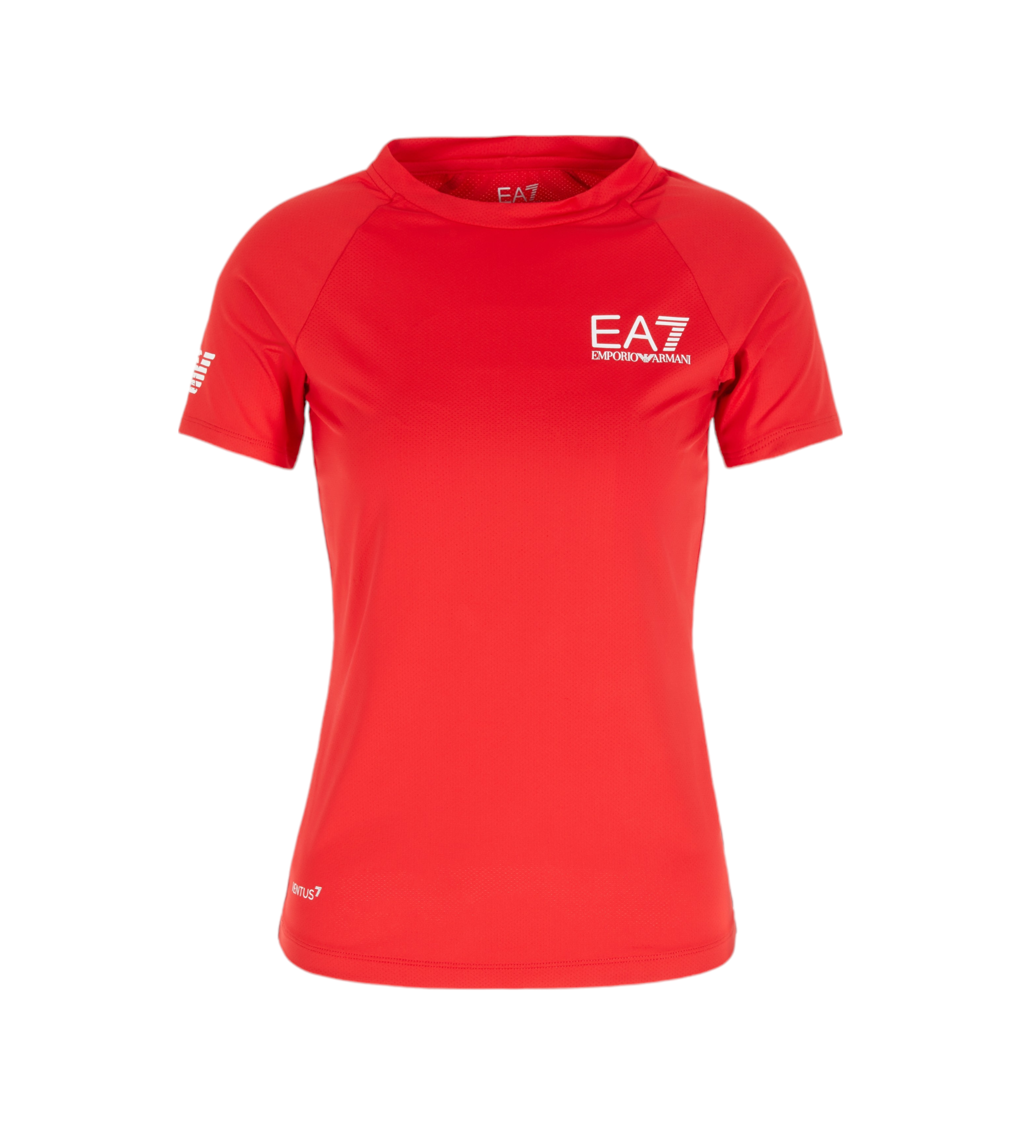 EA7 für Damen. 8NTT70_TJEMZ Sport-T-Shirt rot (M), Sportlich, Multisport, Polyamid, Kurzarm