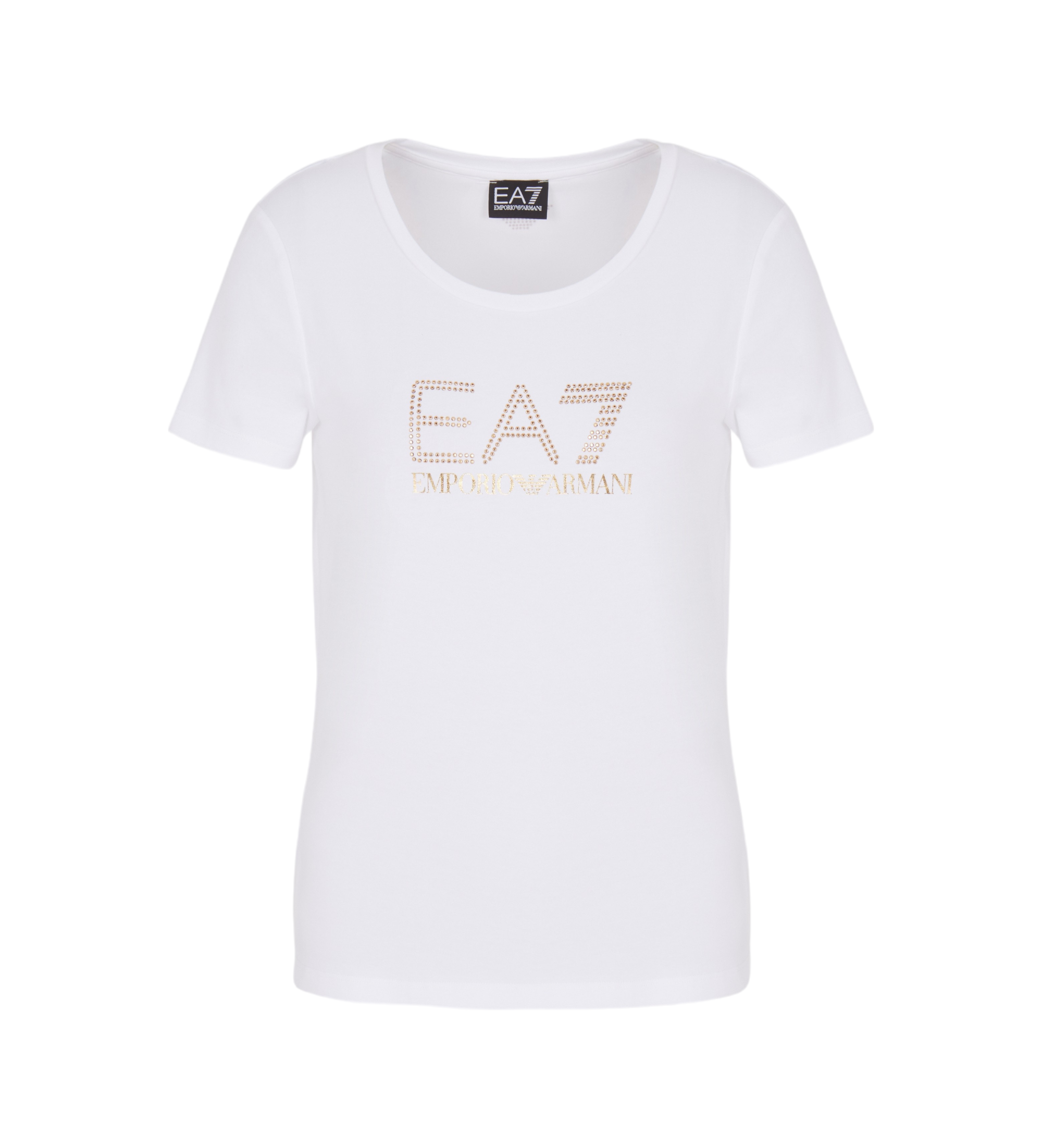 EA7 für Damen. 8NTT67_TJDQZ Evolution Big Logo T-shirt weiß (S), Lässig, Baumwolle, Kurzarm
