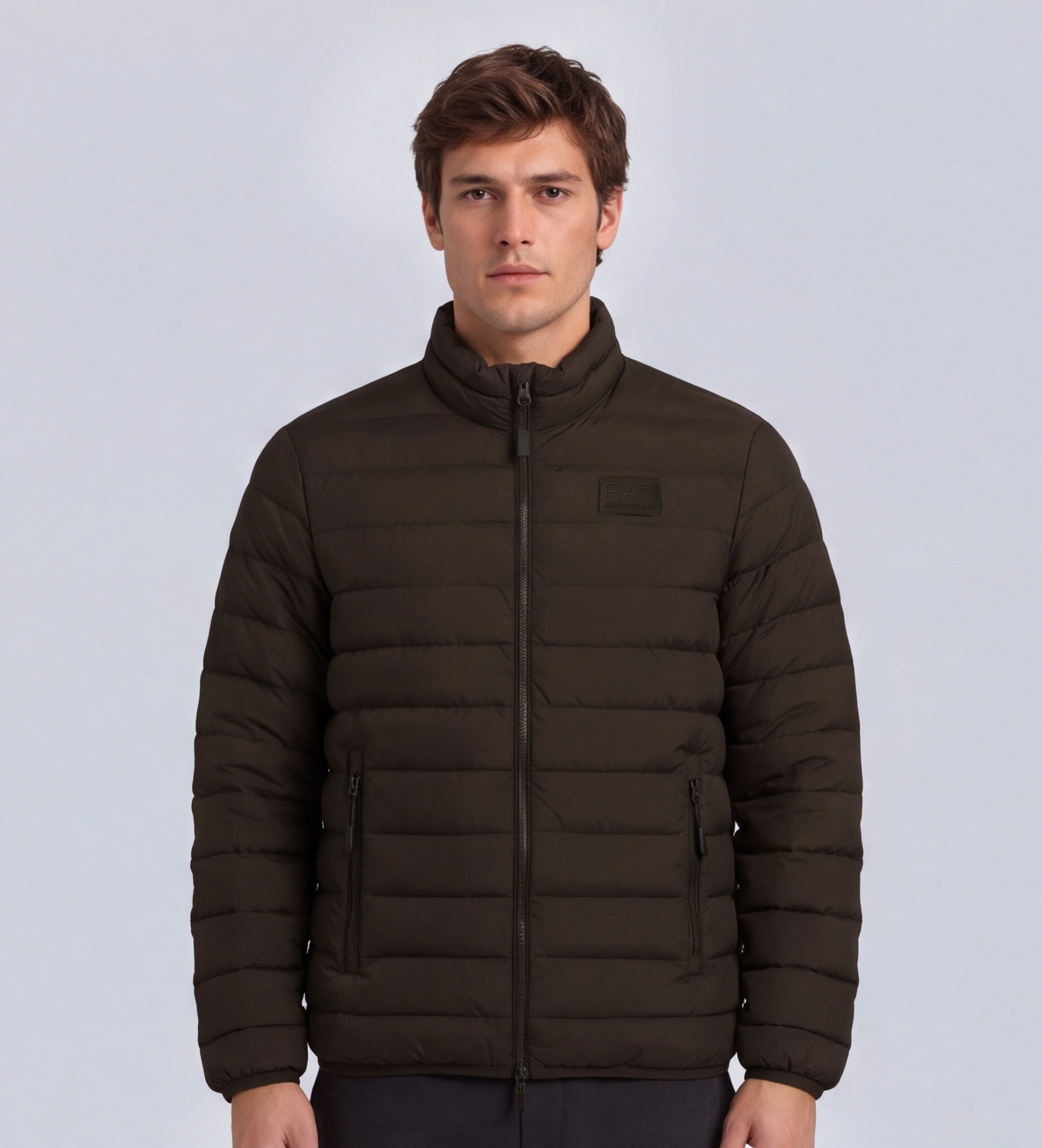 EA7voor mannen. 7M002382_AF15953 Bomberjack Axis bruin (XL), Sportief, Polyester