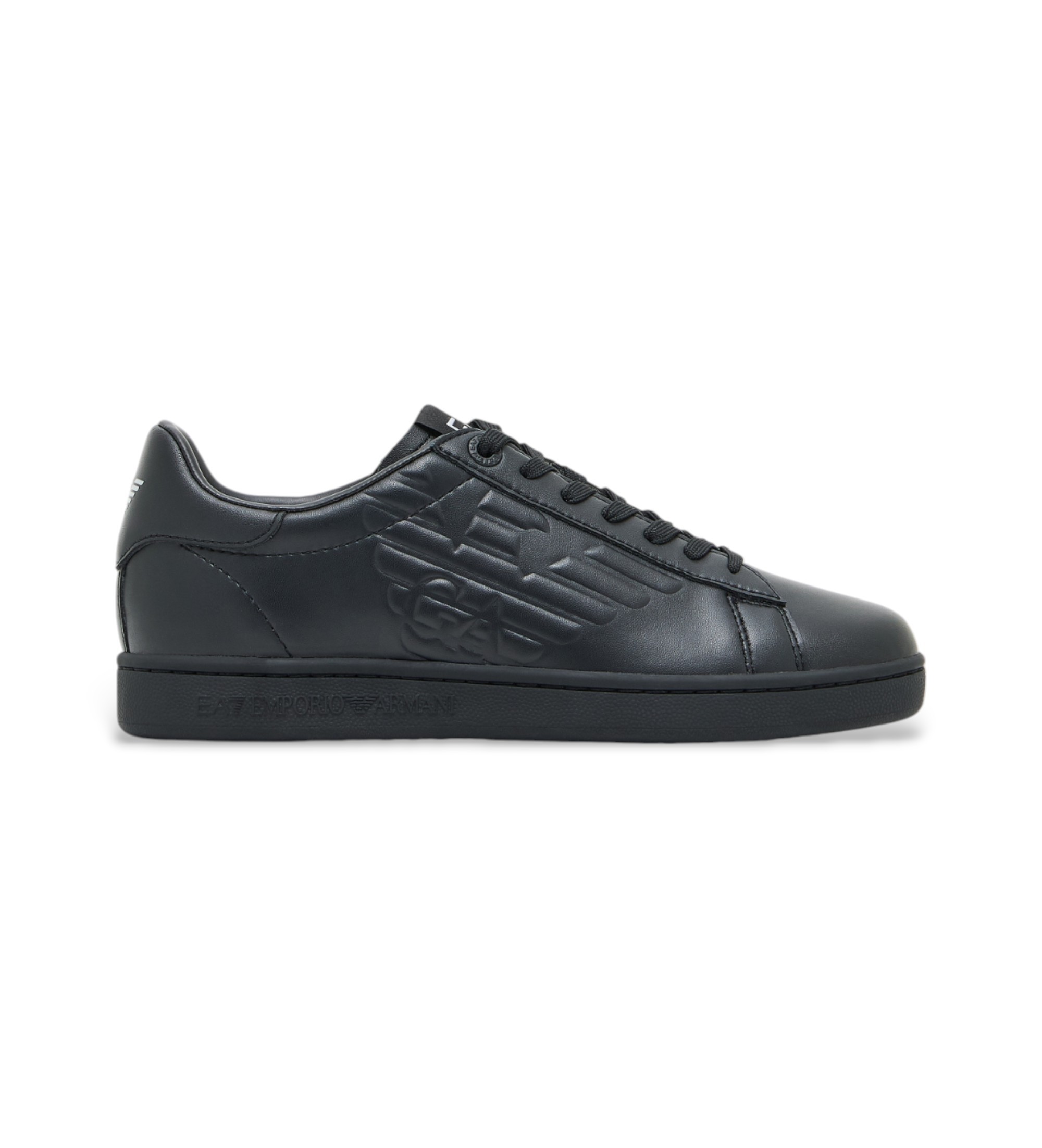EA7 Unisex. 7X000331_AF10848 Classic Cc Schuhe schwarz (40), Leder, Wohnung, Schnürsenkel, Lässig