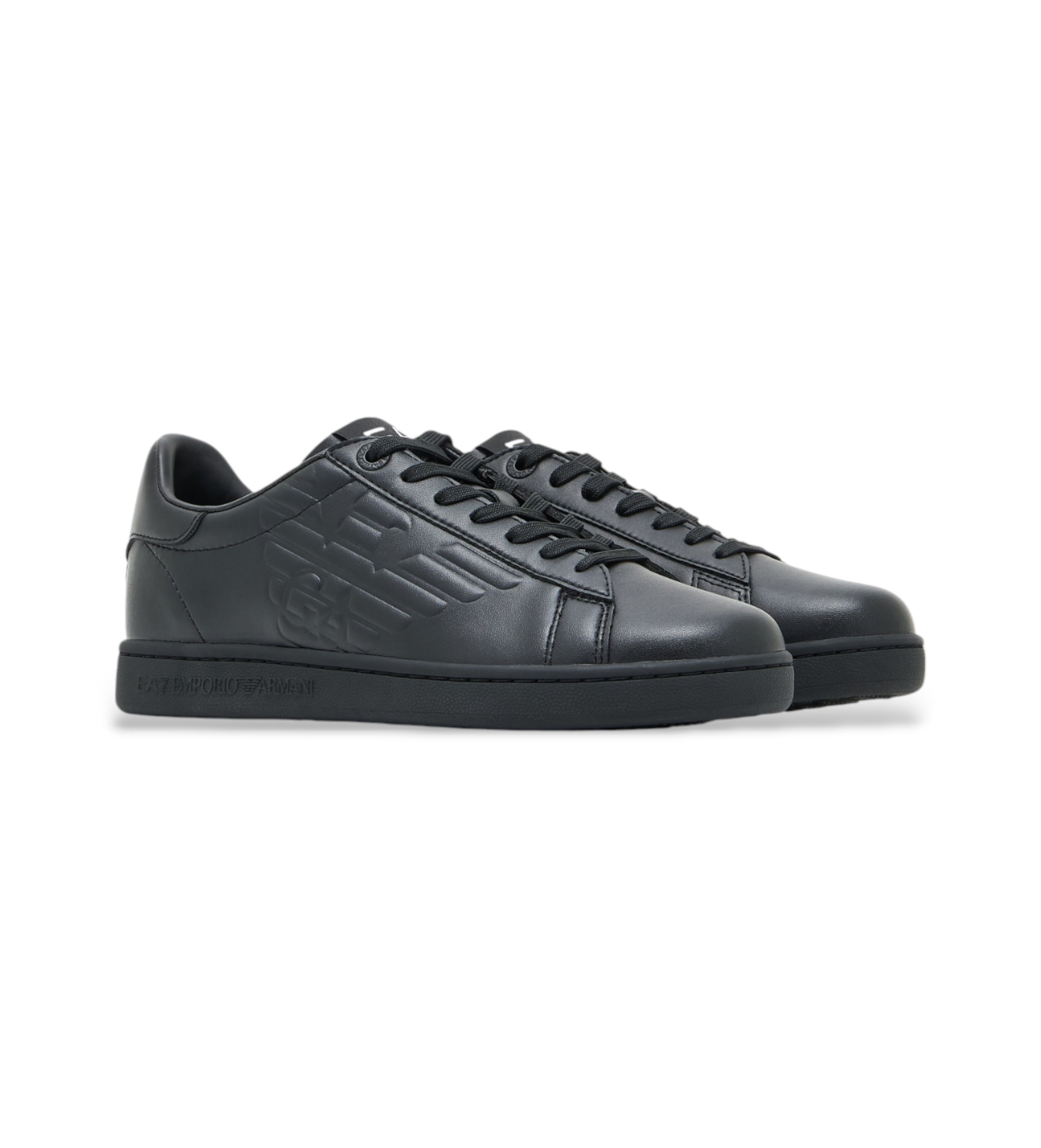 EA7 unisex. 7X000331_AF10848 Chaussures classiques Cc noir (35 1/3), Cuir, Plat, Lacets, Casuel