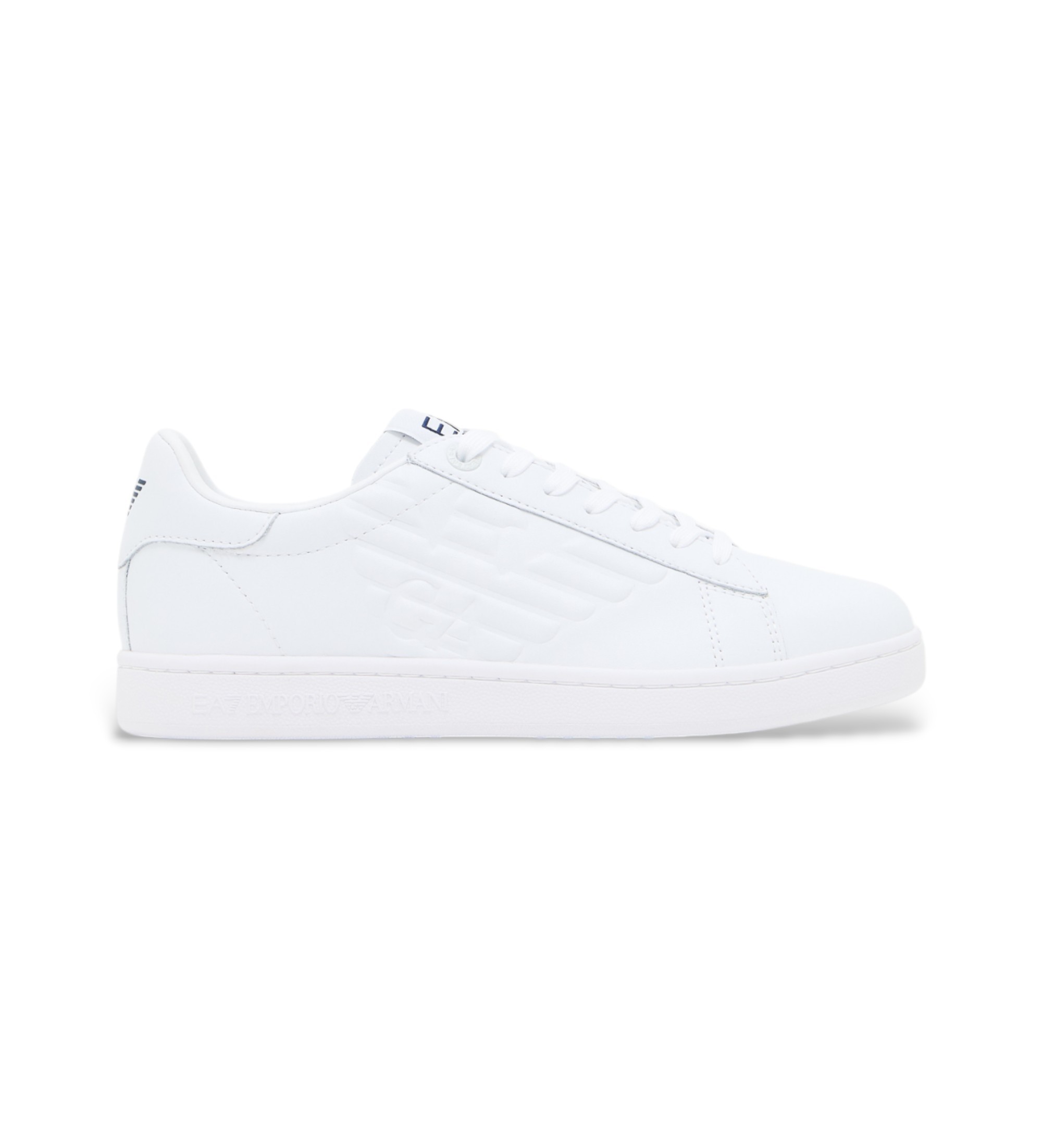 EA7 Unisex. 7X000331_AF10848 Turnschuhe Classic Cc weiß (42 2/3), Leder, Wohnung, Schnürsenkel, Lässig