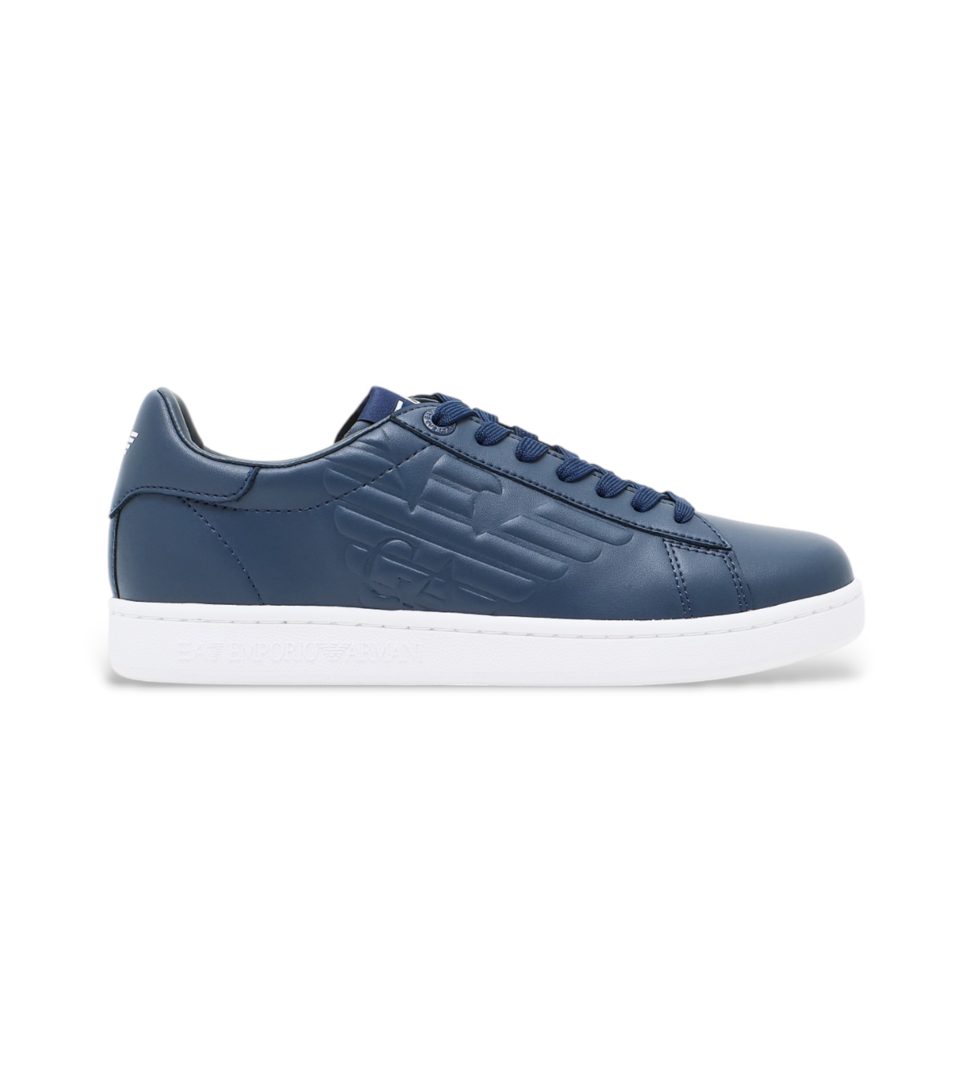 EA7 Unisex. 7X000331_AF10848 Turnschuhe Classic Cc navy (46), Leder, Wohnung, Schnürsenkel, Lässig, Marine