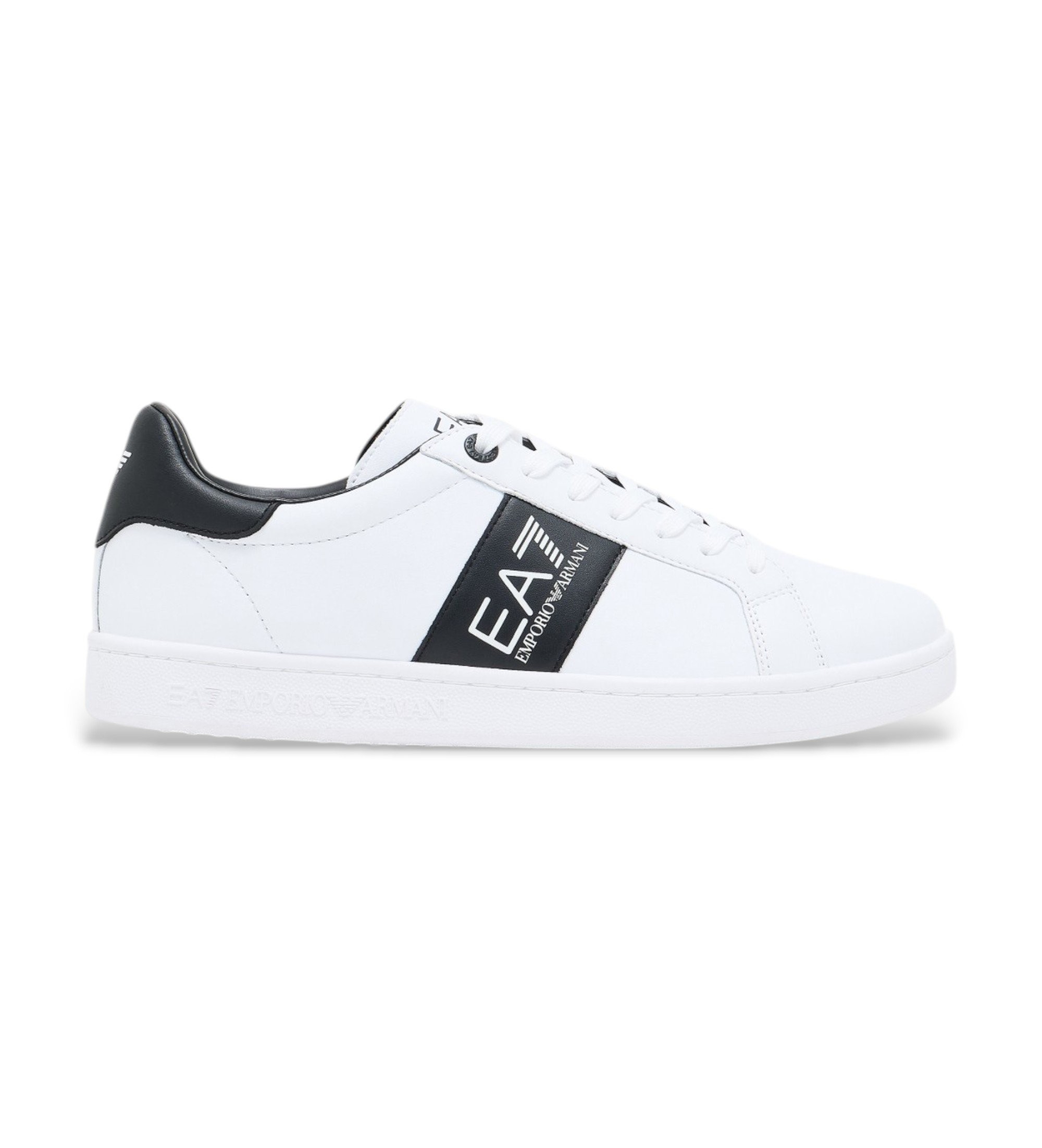 EA7 Unisex. 7X000332_AF10848 Klassische Ea7 Leder Turnschuhe weiß (40), Wohnung, Schnürsenkel, Lässig