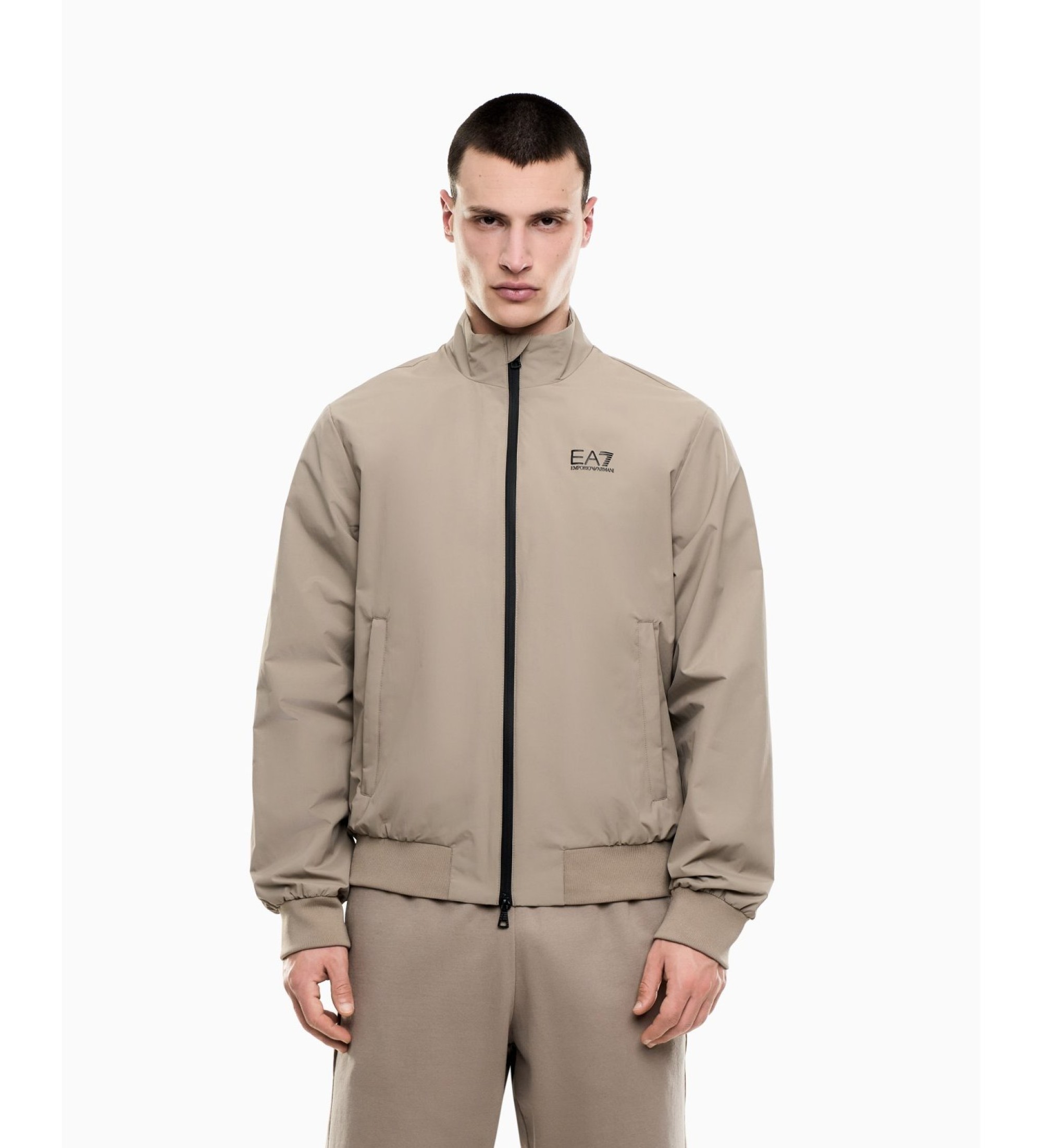 EA7 für Herren. 7M000424_AF13569 Beige Regular Bomberjacke (L), Lässig, Sportlich, Polyamid