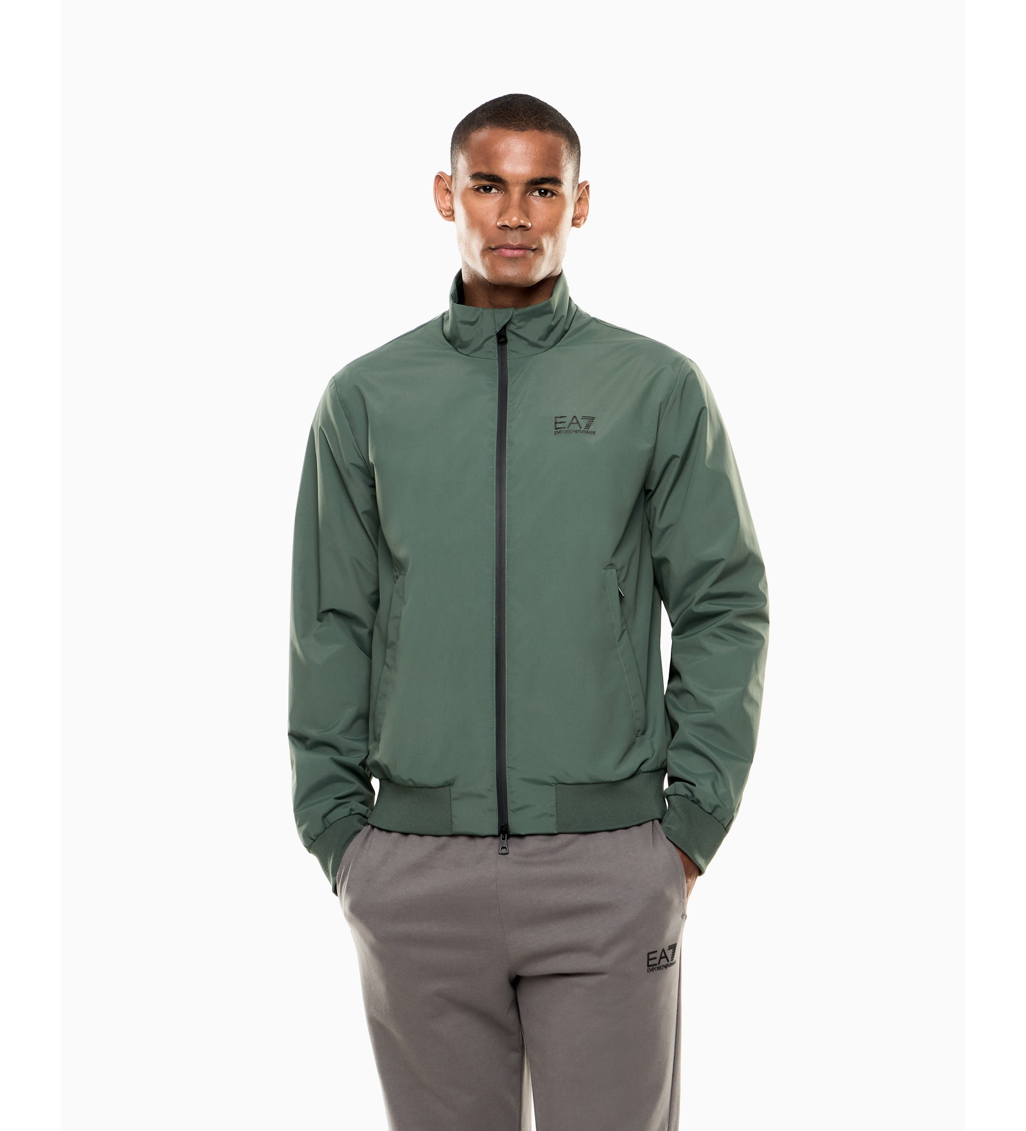 EA7 für Herren. 7M000424_AF13569 Core Identity Jacke Grün (L), Lässig, Polyamid